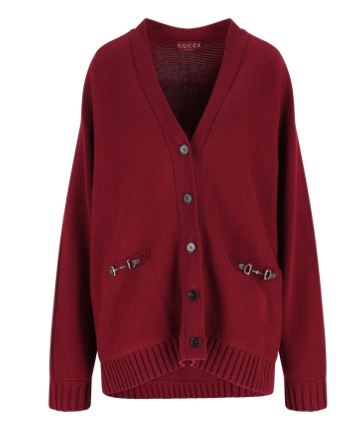GUCCI Women's V-Necked Cashmere Blend Cardigan