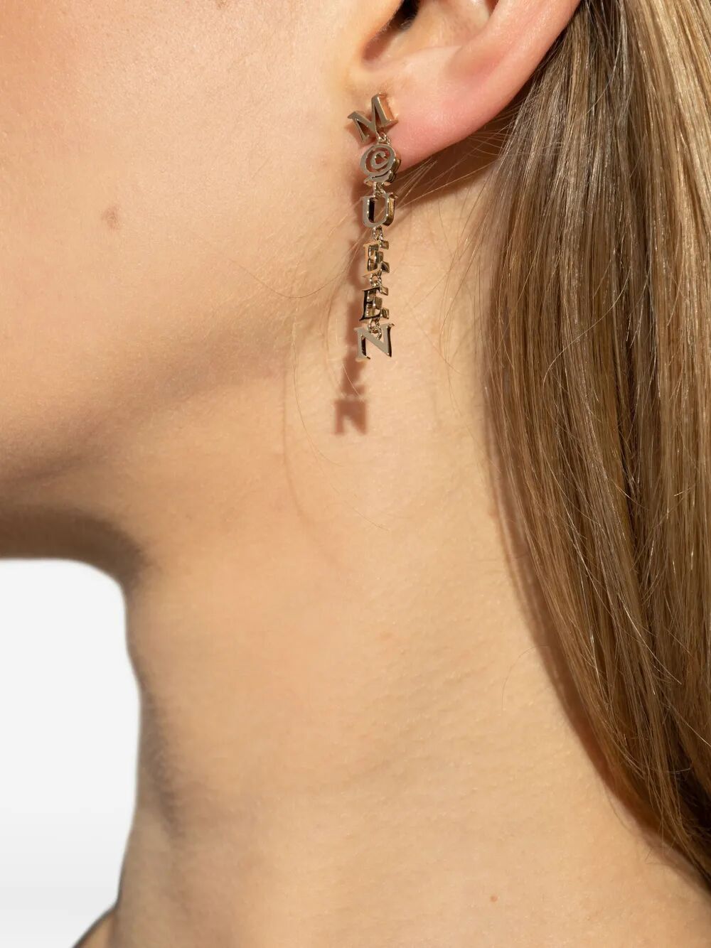 ALEXANDER MCQUEEN Statement Brass Earrings