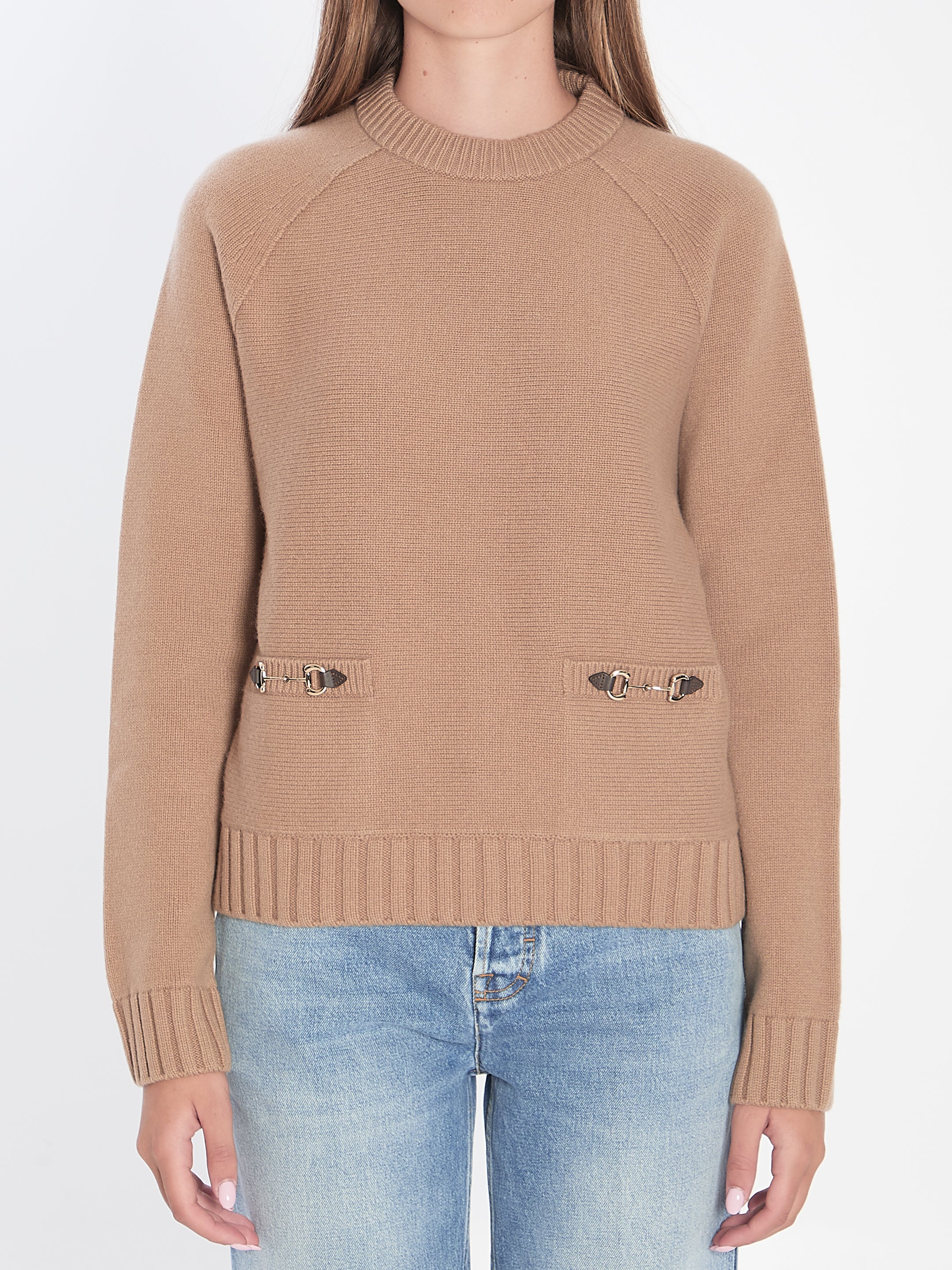 GUCCI Women's Wool Cashmere Top with Horsebit