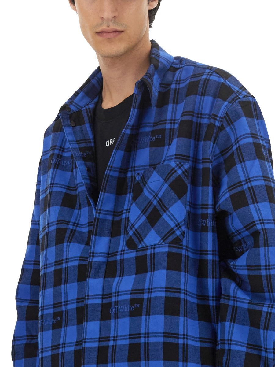 OFF-WHITE Oversized Check Print Shirt - Size L
