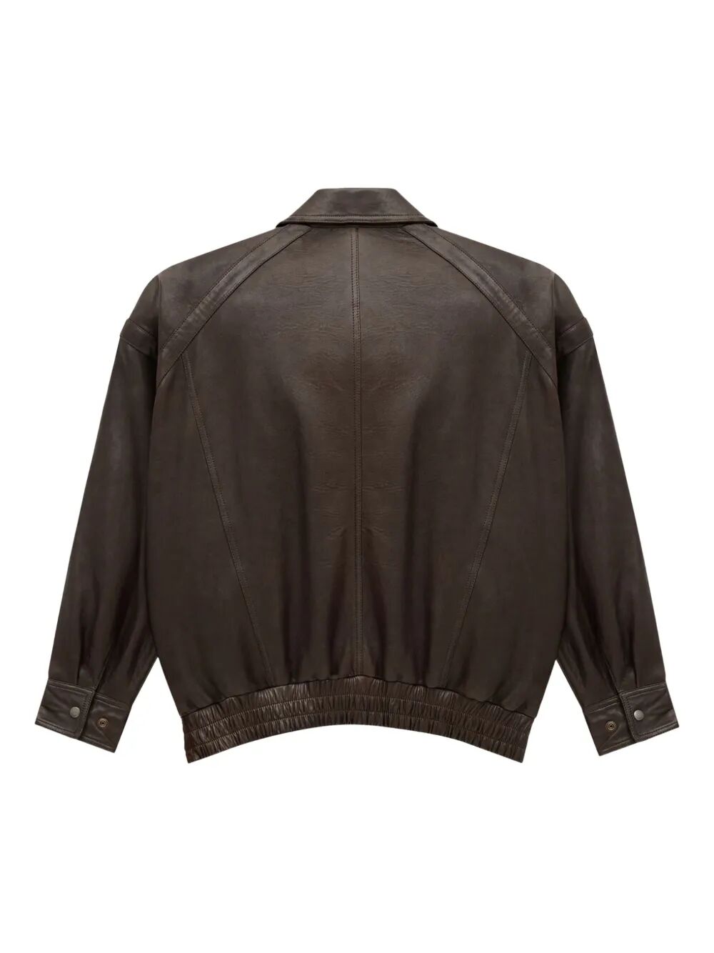 SAINT LAURENT Leather Balloon Bomber Jacket - Size 36