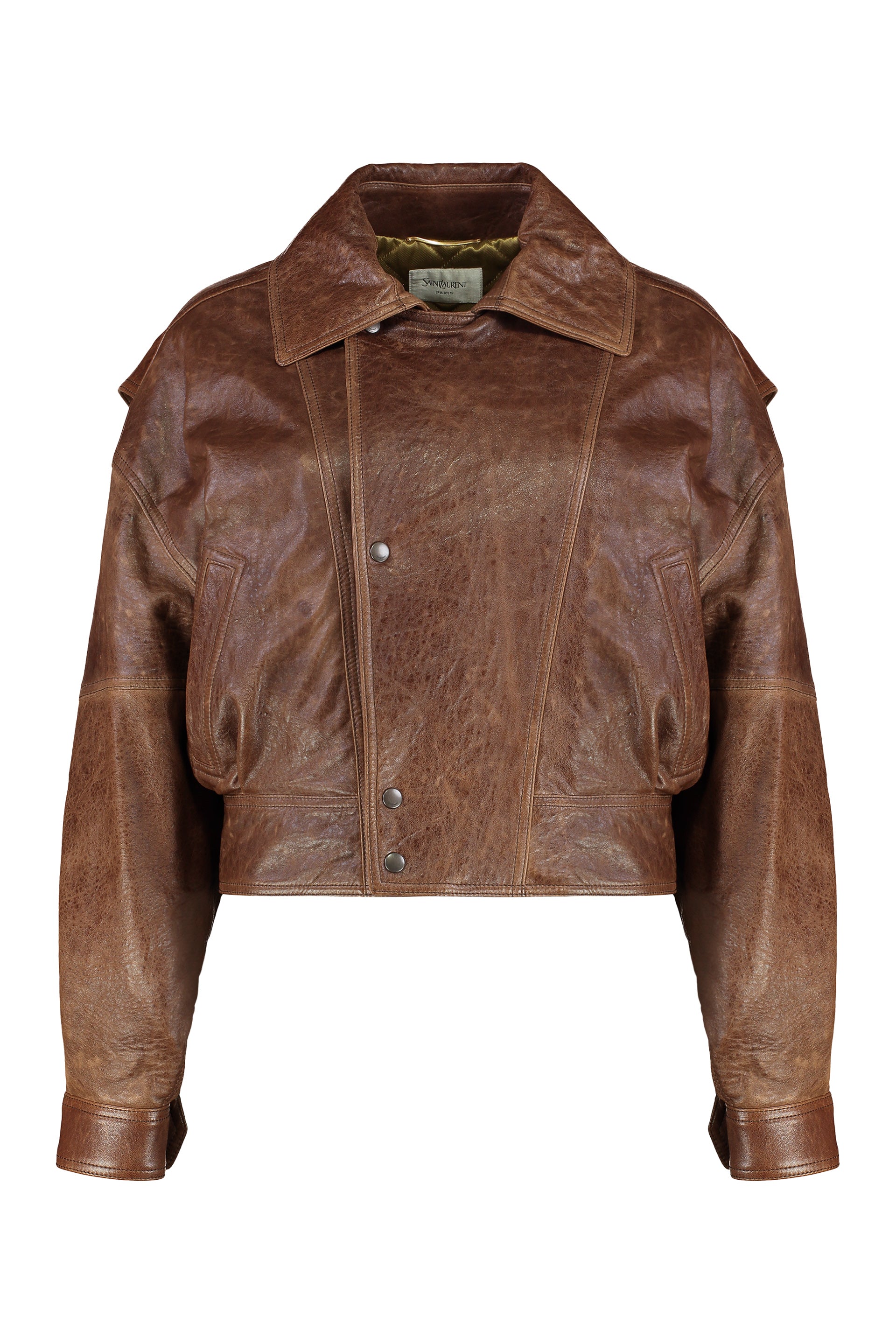 SAINT LAURENT Lambskin Bomber Jacket for Women