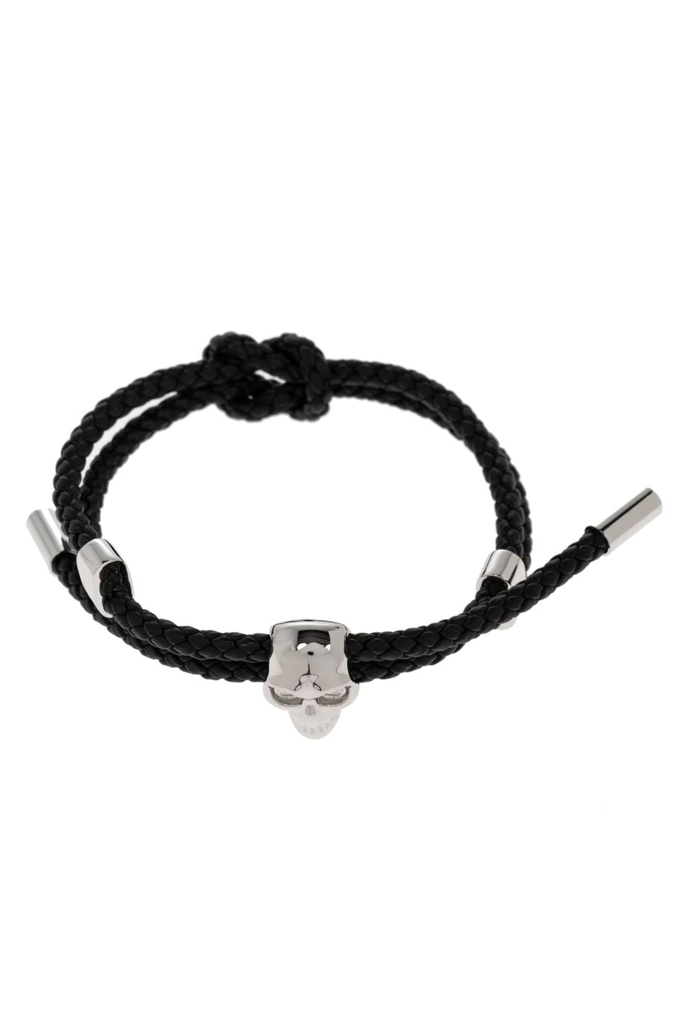 ALEXANDER MCQUEEN Braided Leather Bracelet for Men