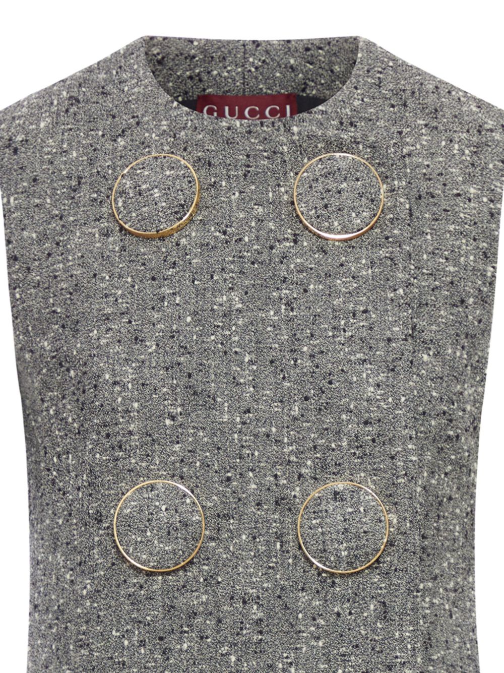 GUCCI Tailored Mini Dress in Buttoned Wool - Women's Size 42