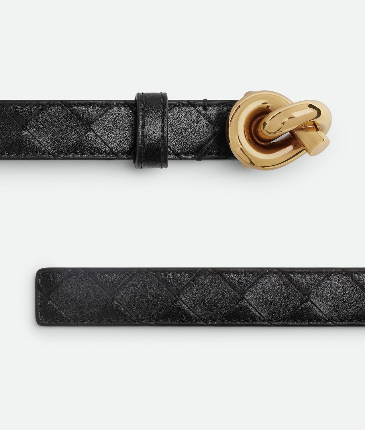 BOTTEGA VENETA Elegant Belt with Golden Knot Detail