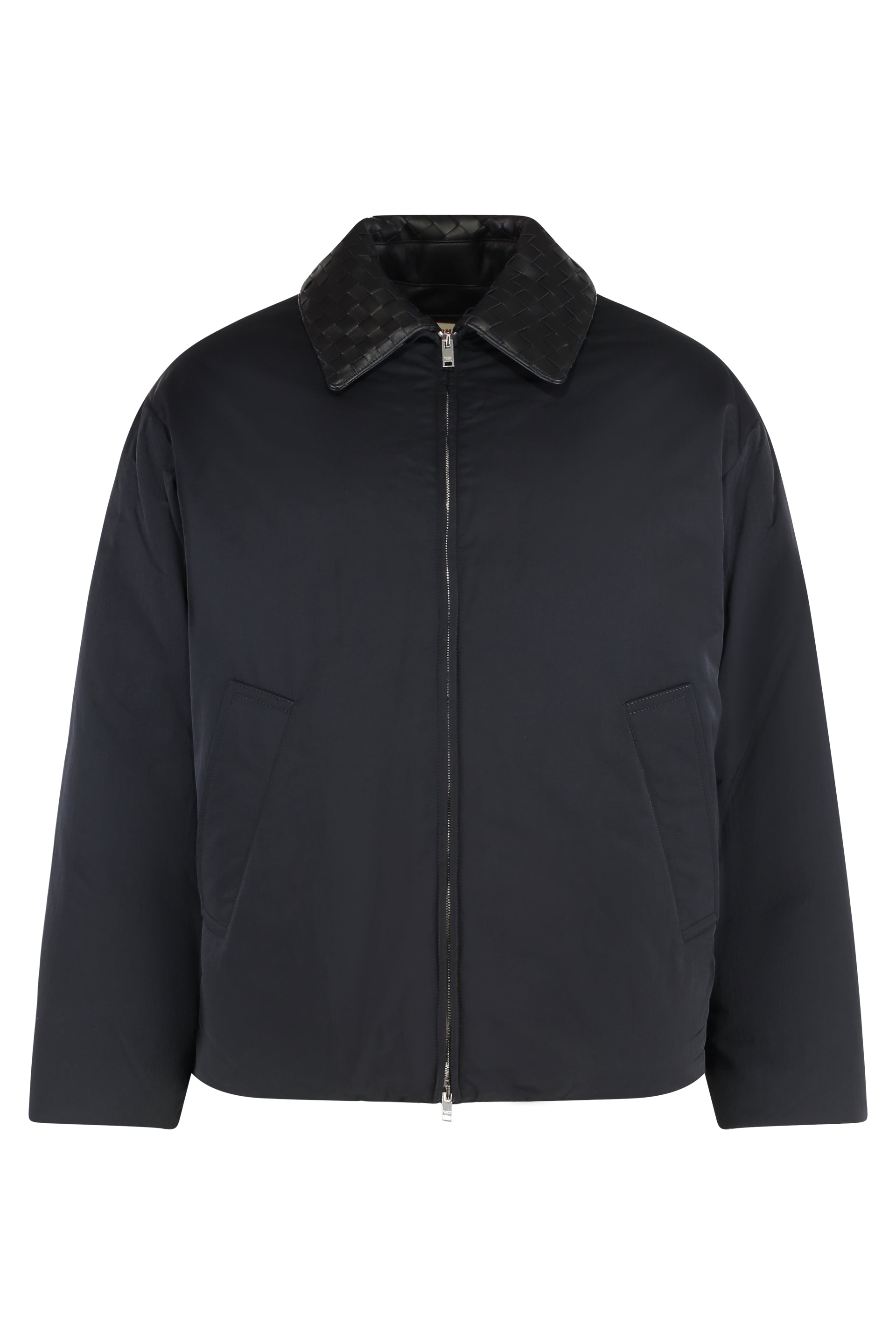 BOTTEGA VENETA Nylon Bomber Jacket with Removable Collar