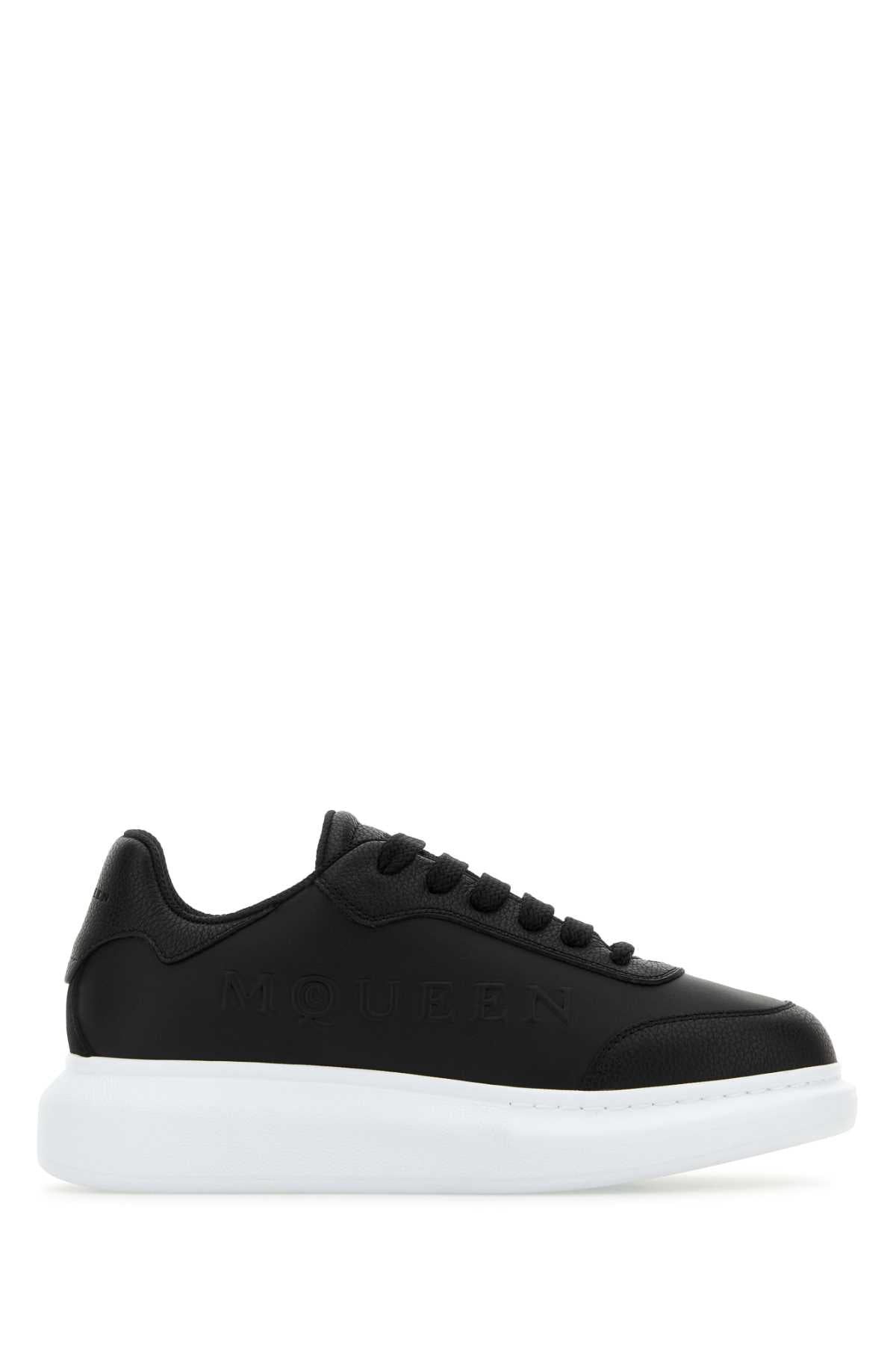 ALEXANDER MCQUEEN Leather Sneaker with Textured Heel