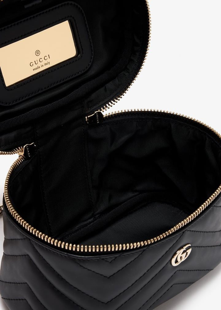 GUCCI Mini Chevron Leather Handbag with Mirror - FW25