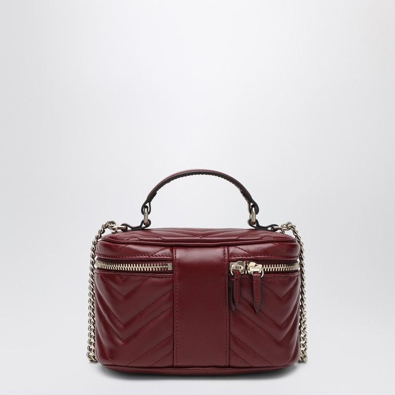 GUCCI Mini Chevron Leather Vanity Handbag