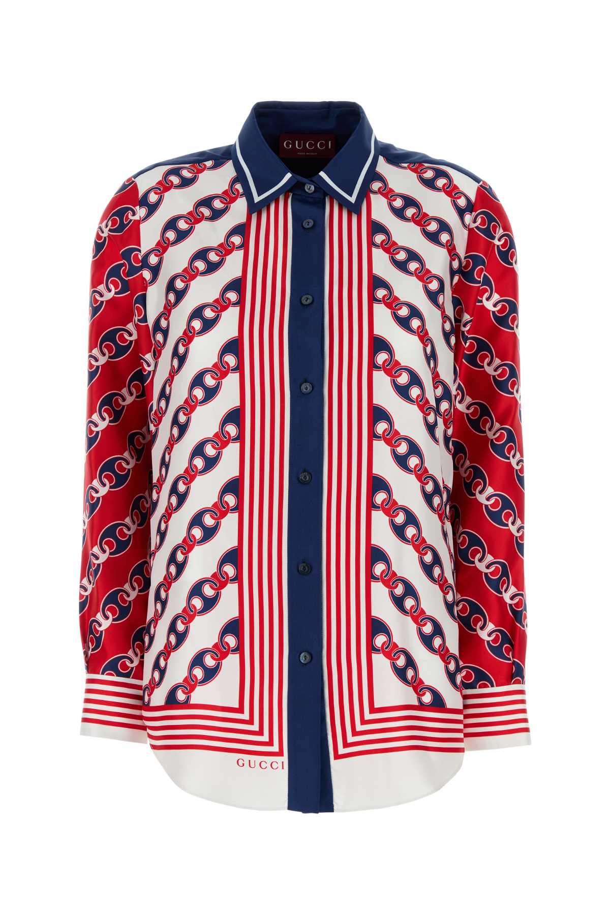 GUCCI Printed Silk Shirt for Women - FW25 Collection
