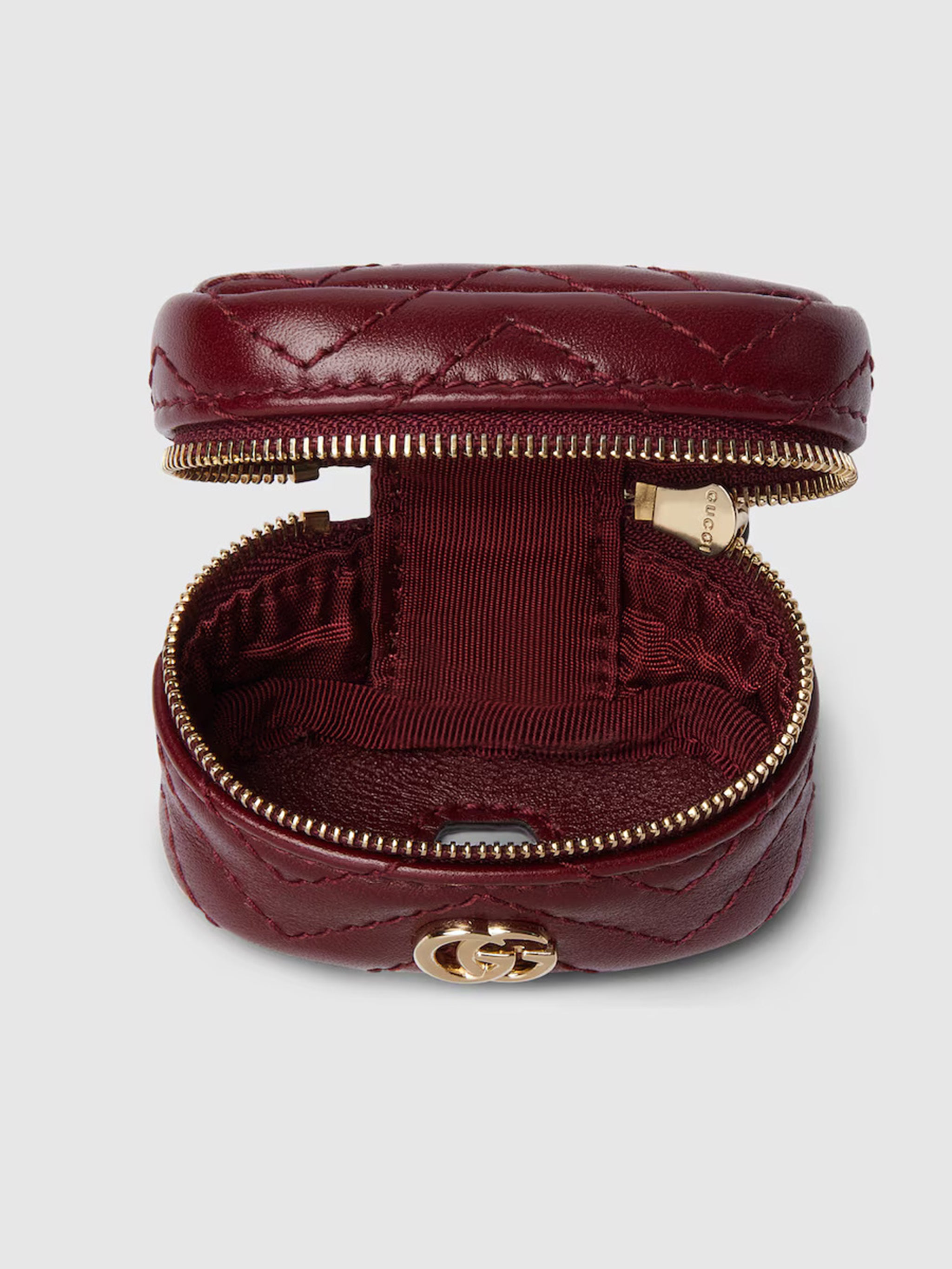 GUCCI Mini Chevron Leather Holder for AirPods - FW25