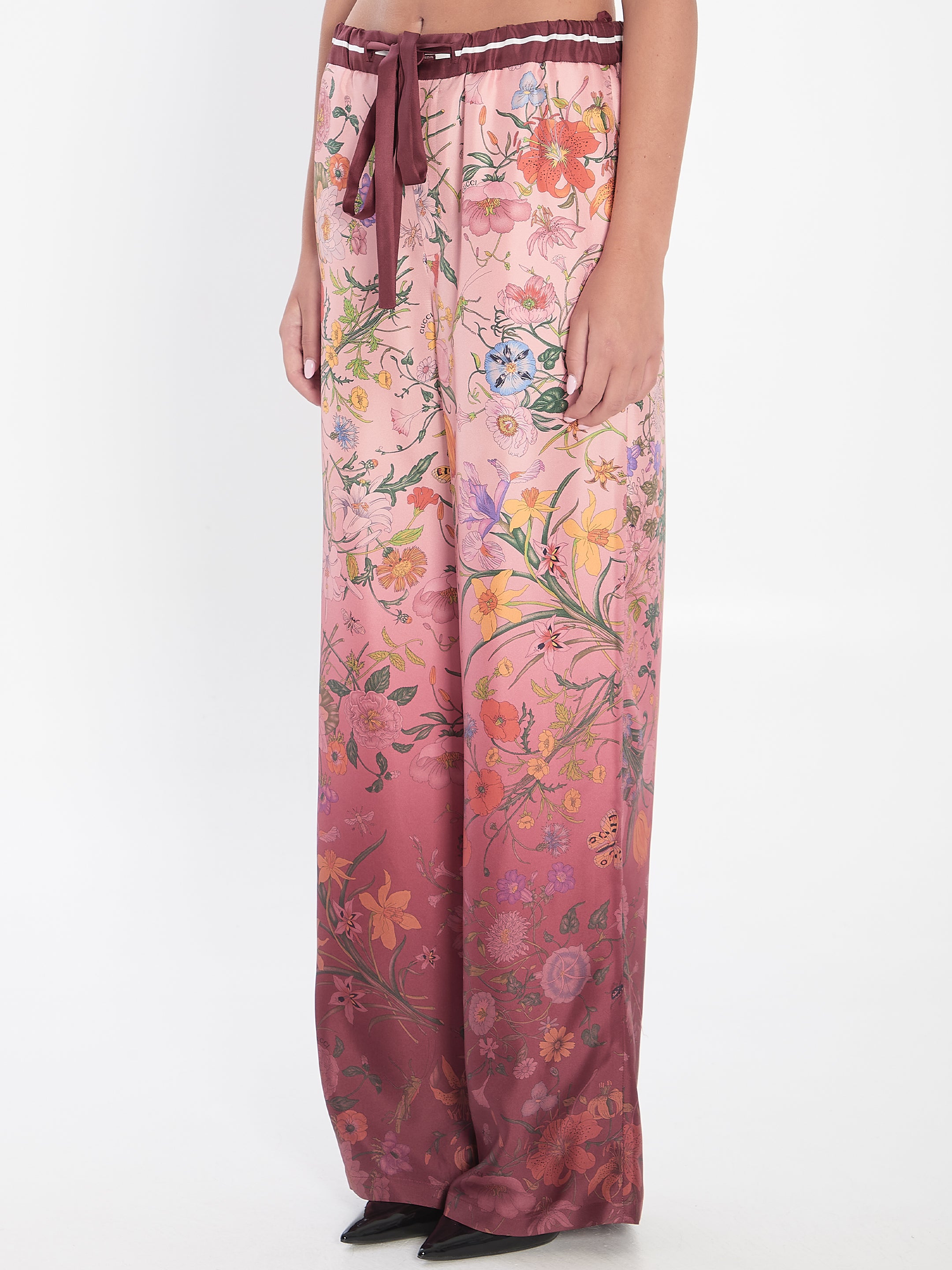 GUCCI Wide Leg Silk Pants - Size 40