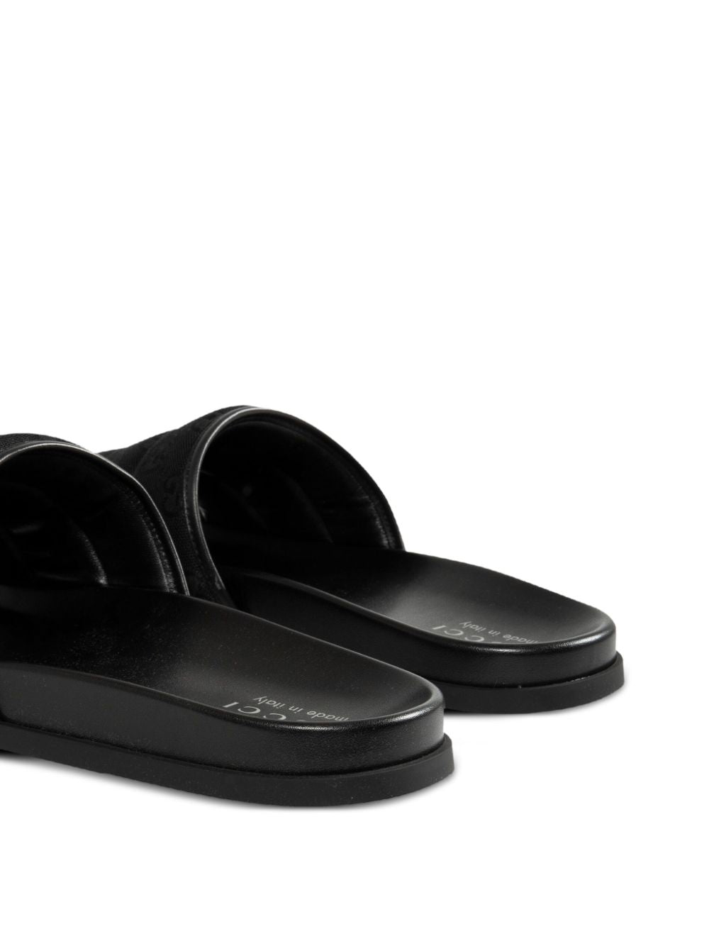 GUCCI Men's Padded GG Canvas Open Toe Slide Sandals