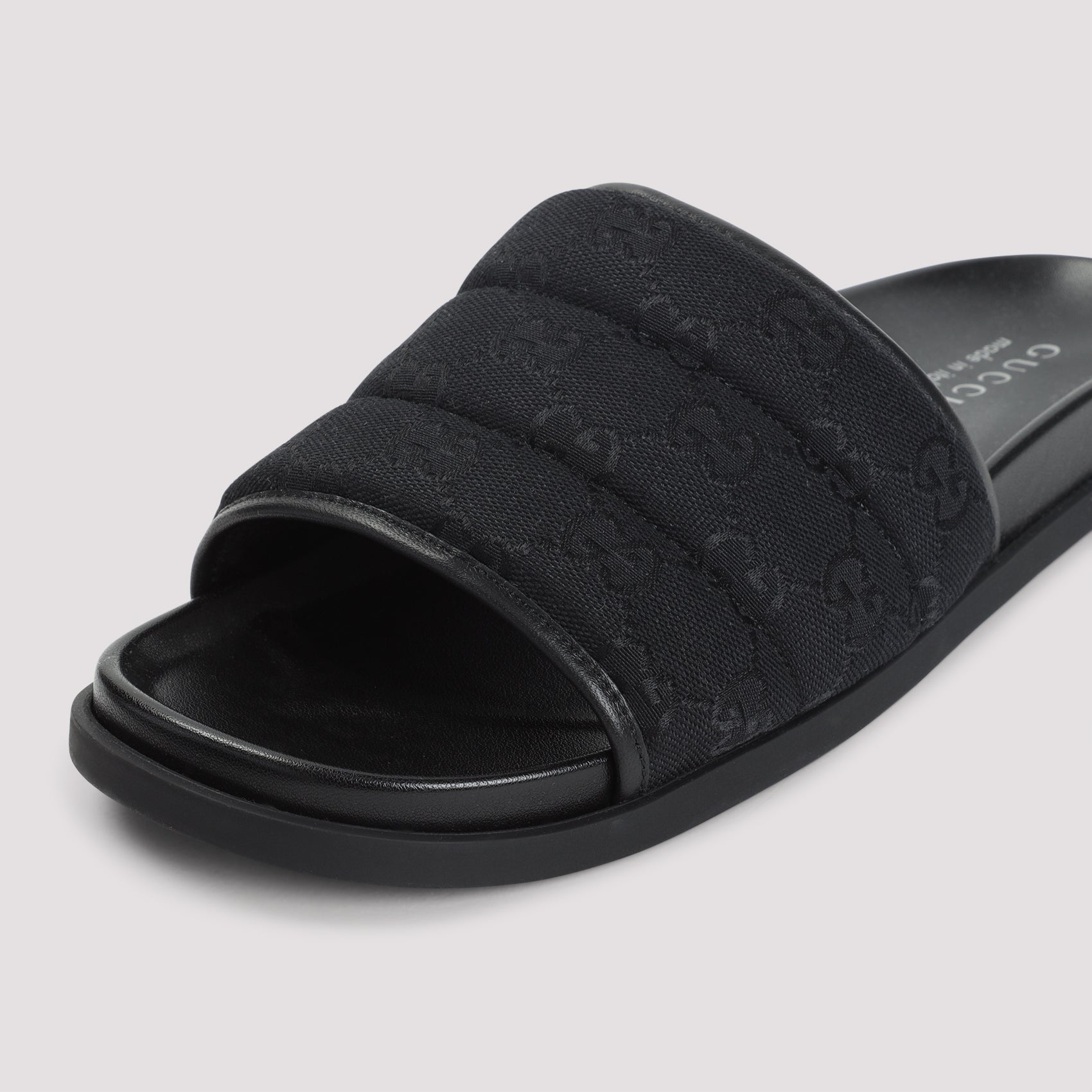 GUCCI GG-Patterned Padded Slide Sandals