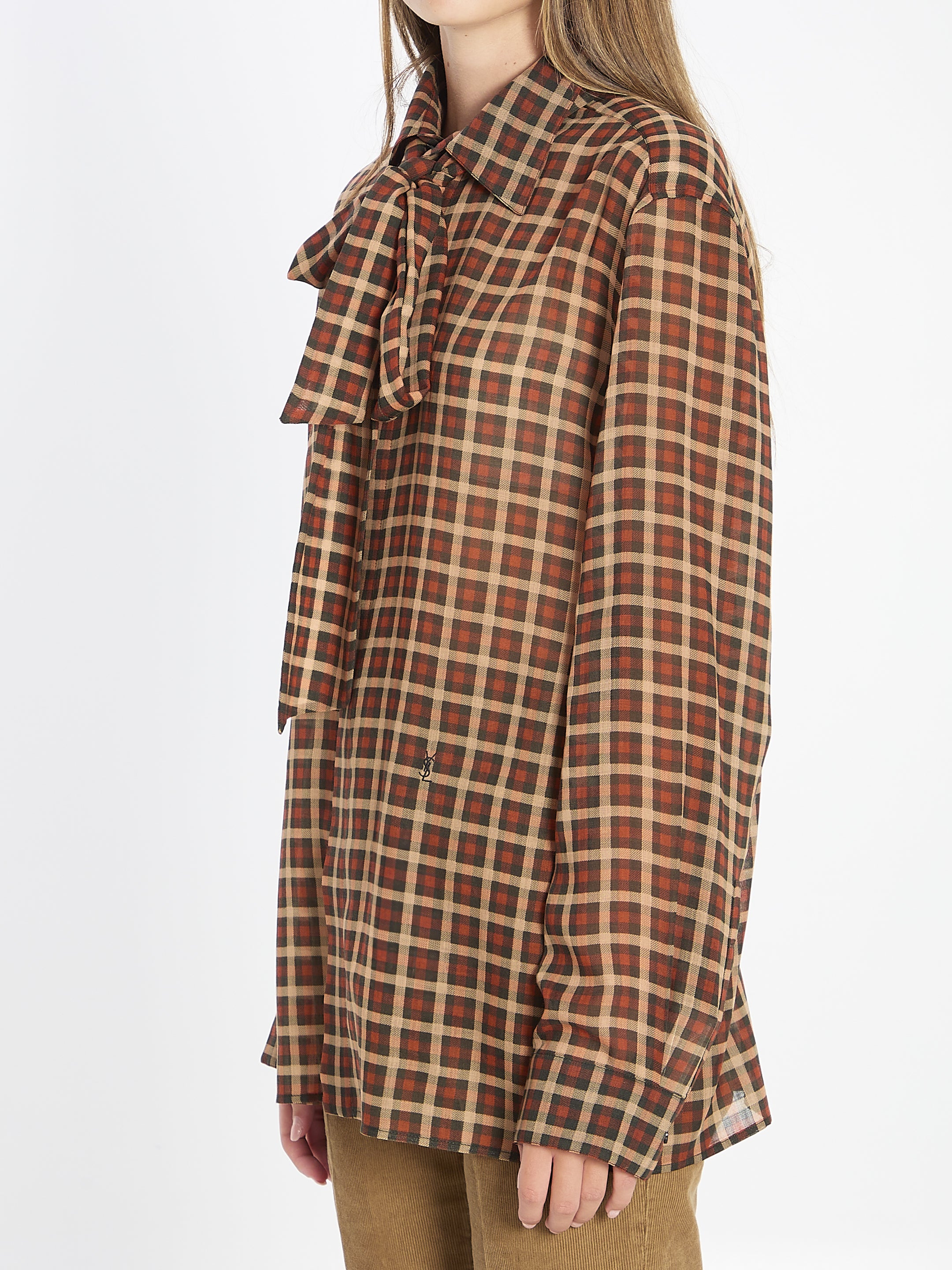 SAINT LAURENT Cassandre Oversized Wool Shirt - Size 40