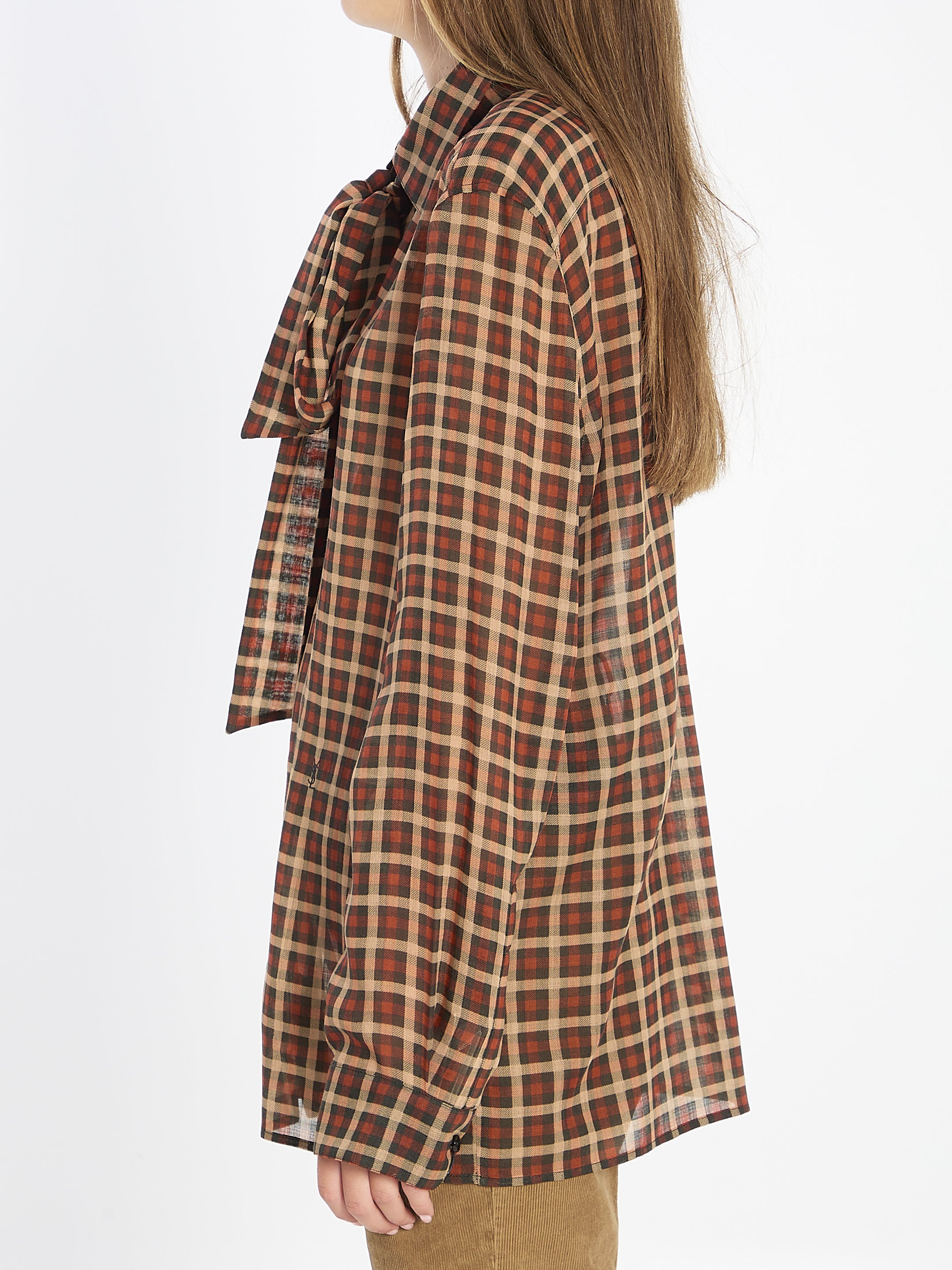 SAINT LAURENT Cassandre Oversized Wool Shirt - Size 40