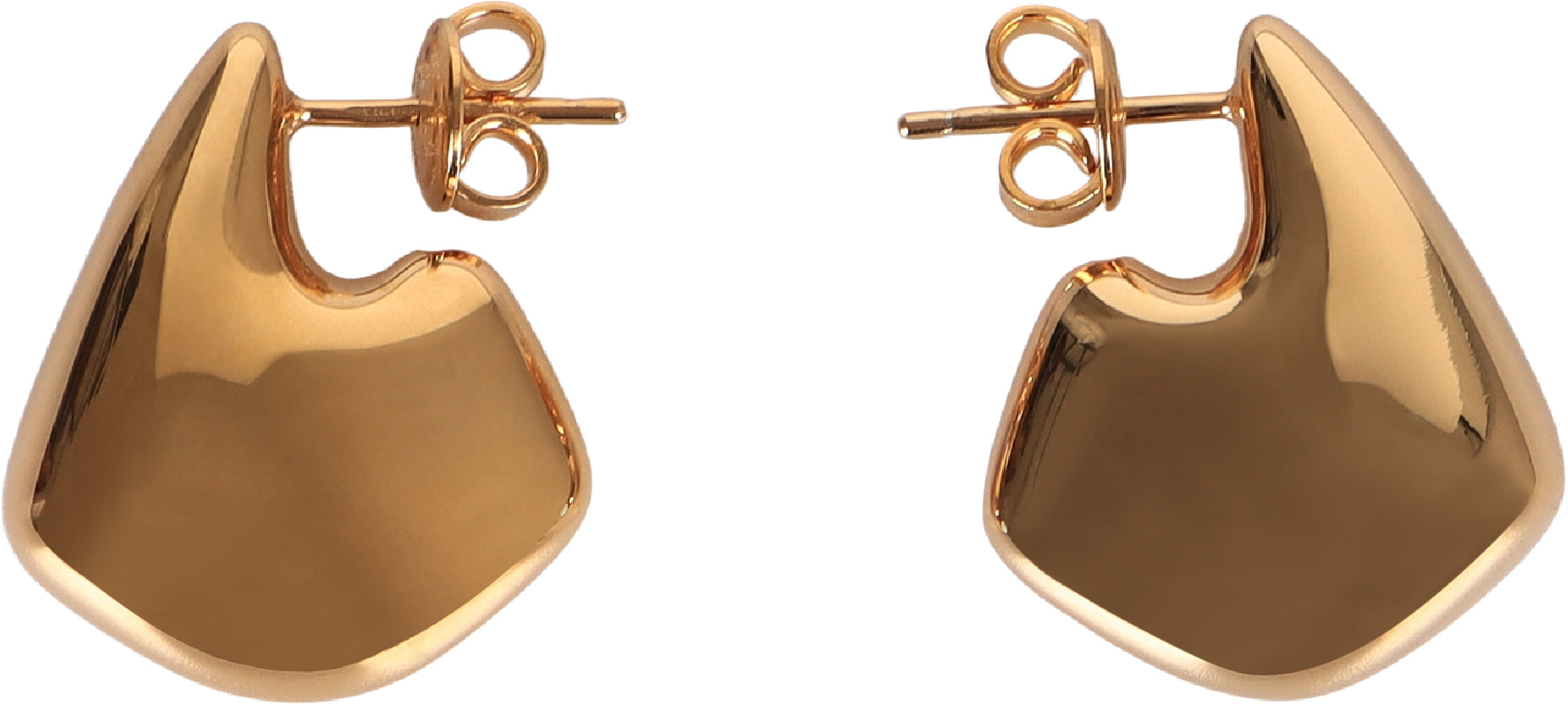 BOTTEGA VENETA Fin Mini Earrings - Elegant 18K Gold-Finish