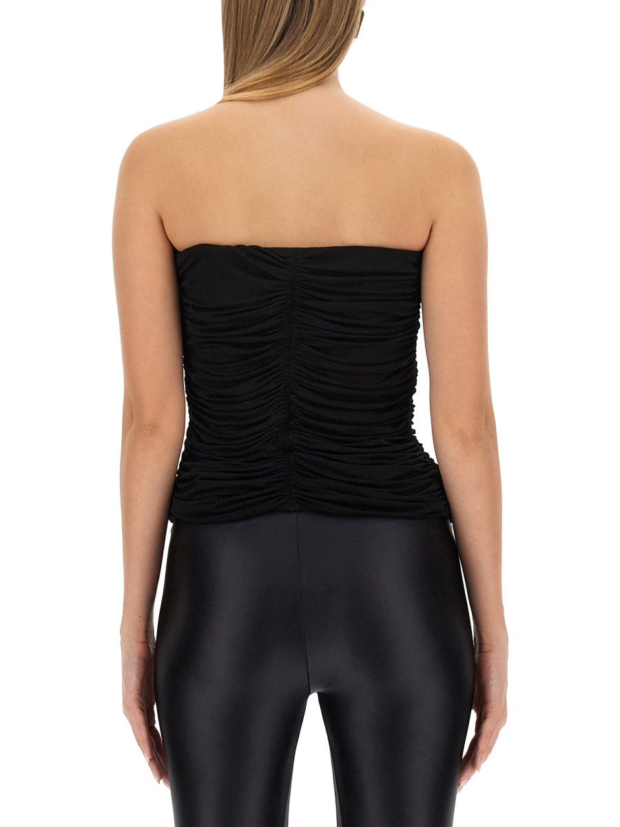 SAINT LAURENT Regular Fit Crepe T-Shirt Bustier, Size 38 FR