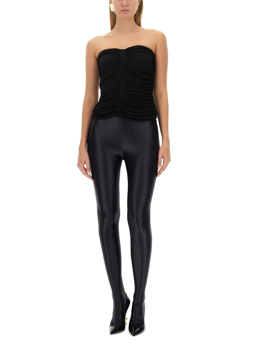 SAINT LAURENT Regular Fit Crepe T-Shirt Bustier, Size 38 FR