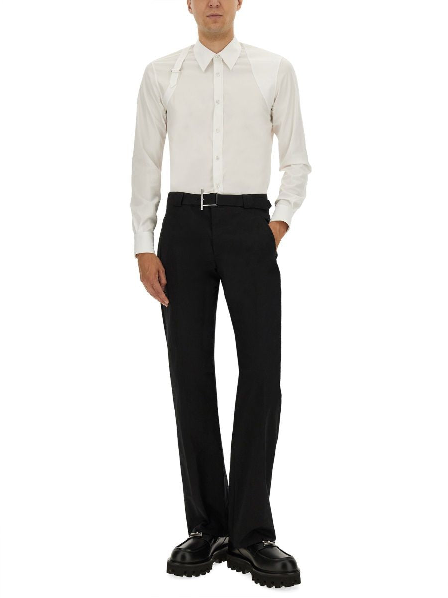 ALEXANDER MCQUEEN Cotton Mix Trousers for Men - FW25 Collection
