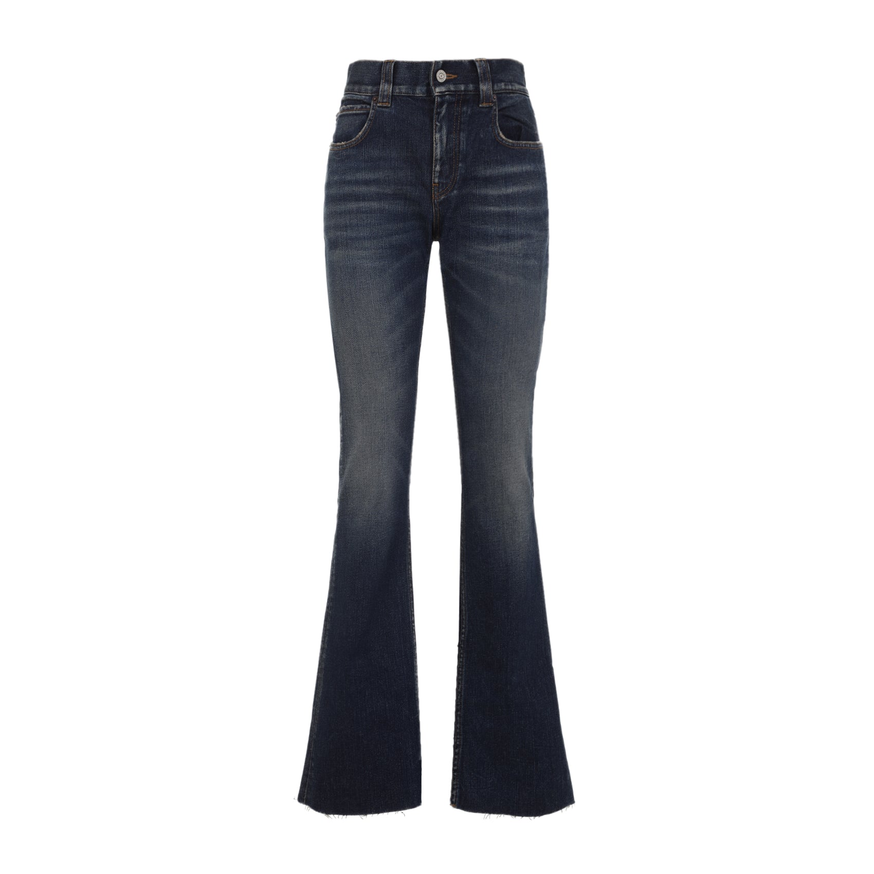 BALENCIAGA Cotton-Blend High-Waisted Women's Jeans