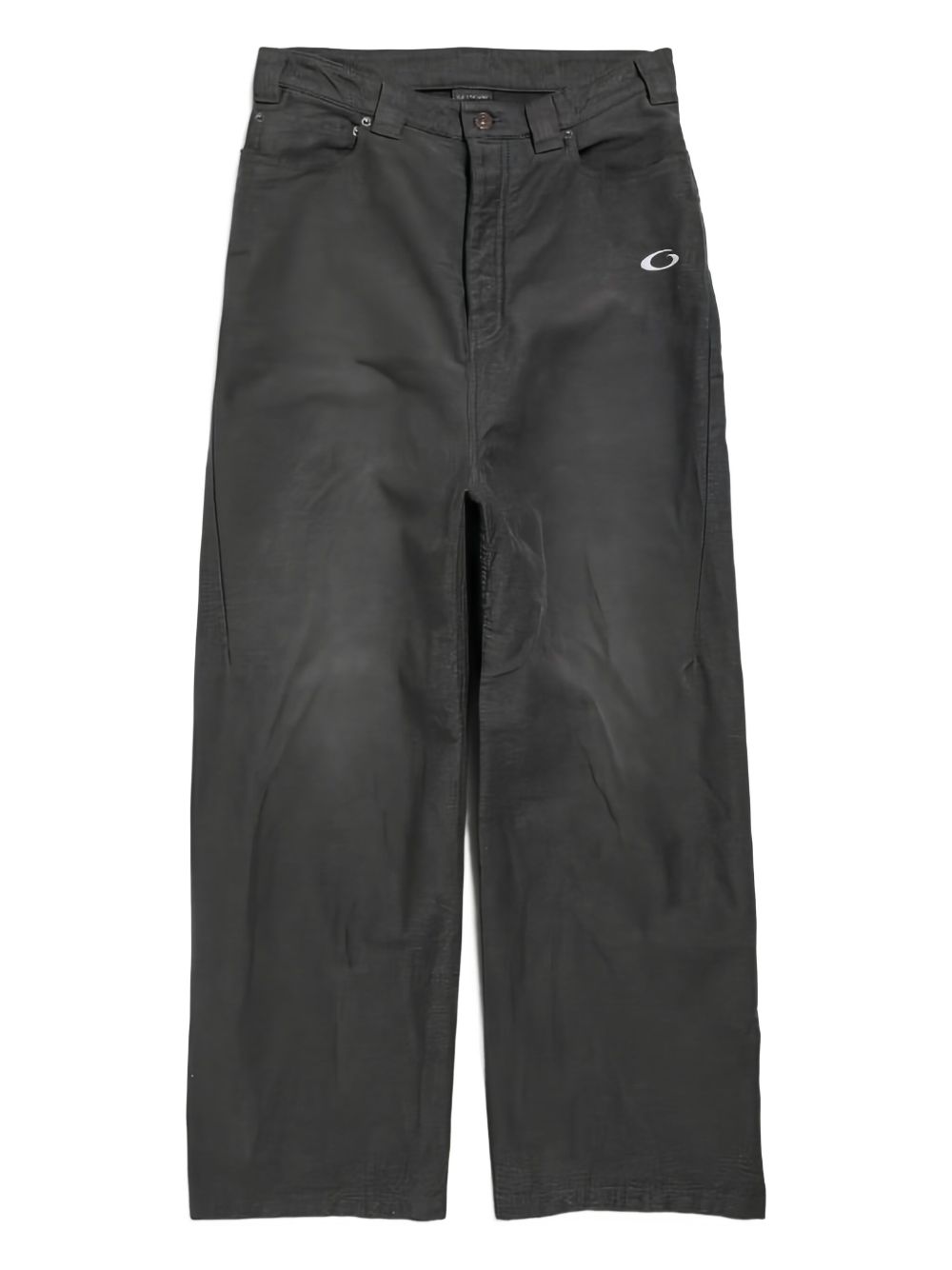 BALENCIAGA High Waist Embroidered Logo Pants for Men