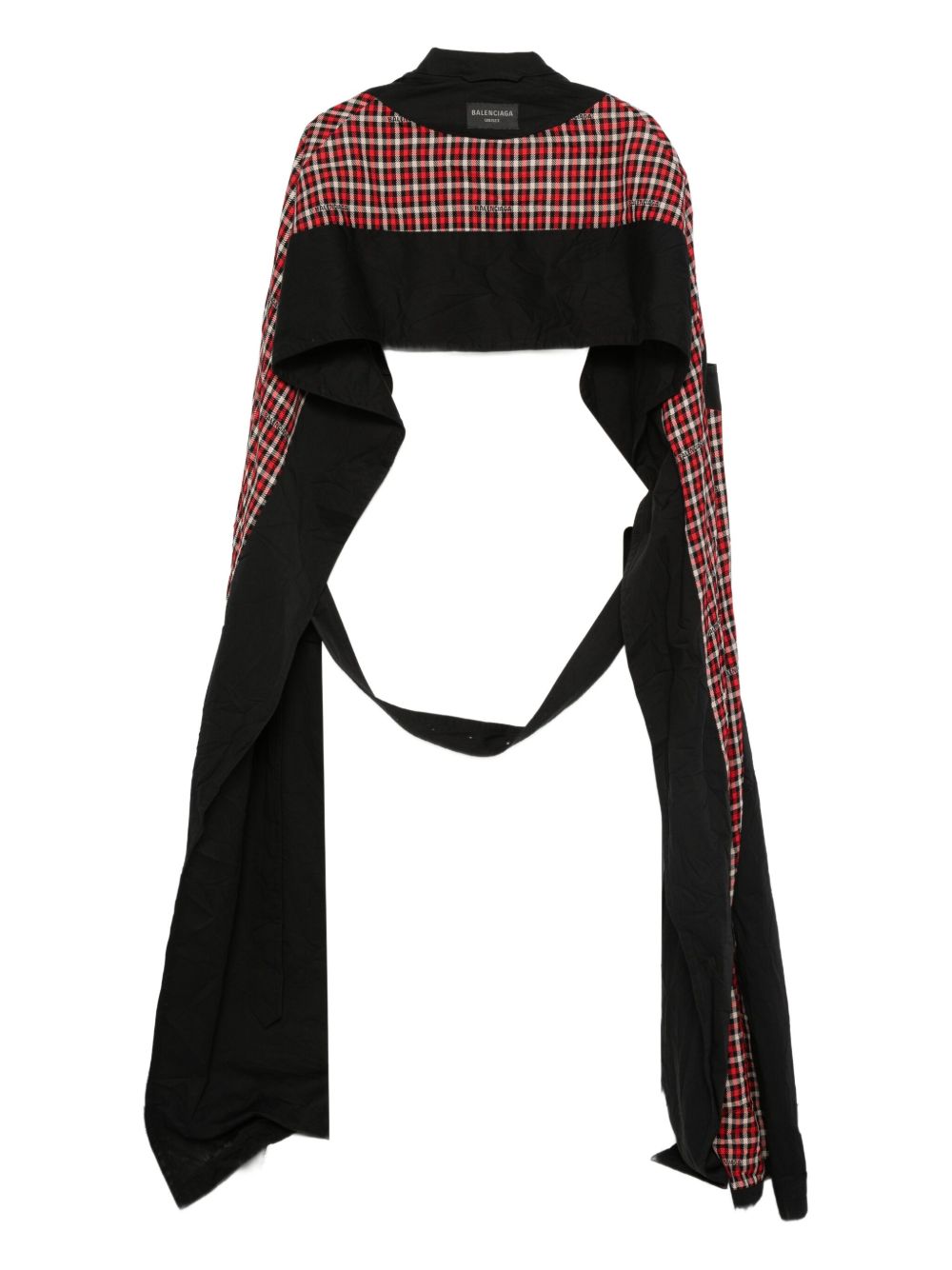 BALENCIAGA Double-Breasted Belted Cotton Cape Sleeves Coat - Women