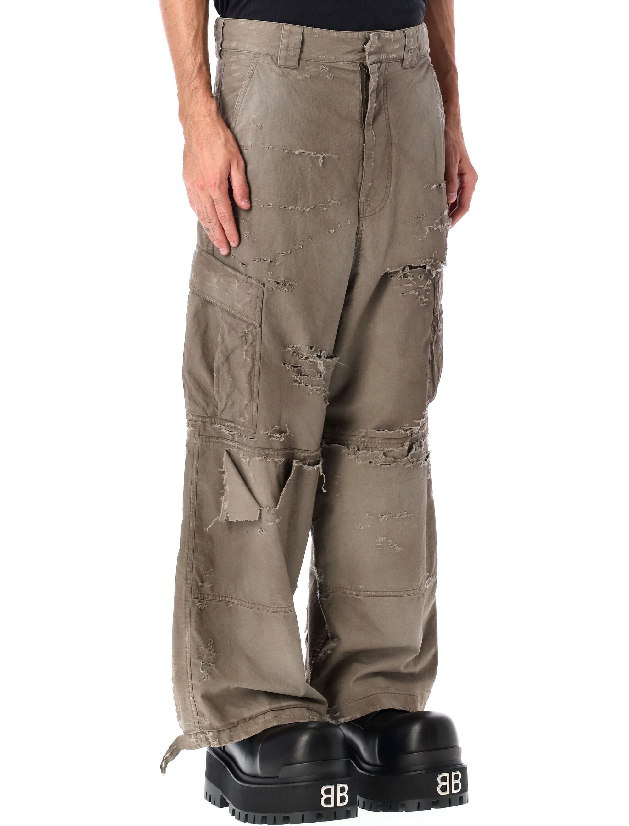 BALENCIAGA Distressed Wash Cargo Pants - Relaxed Fit
