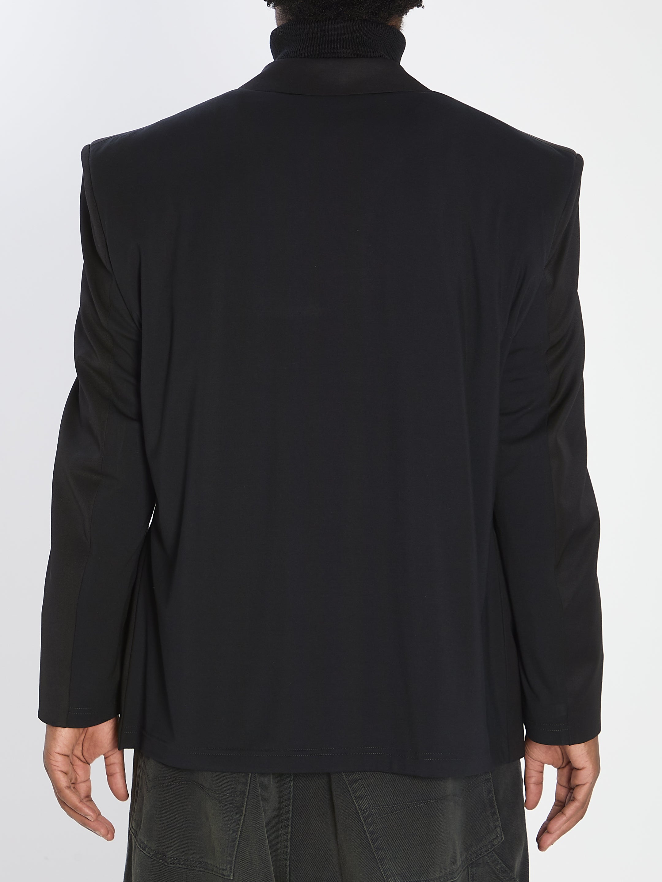 BALENCIAGA Tailored Jacket in Twill and T-Shirt - Size 01