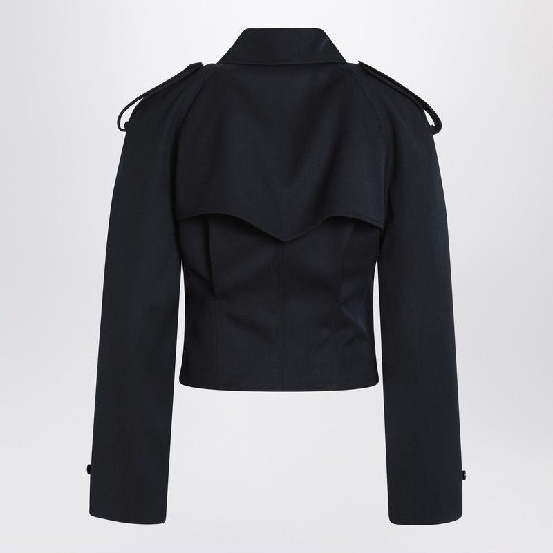 ALEXANDER MCQUEEN Classic Wool Trench Jacket for Women