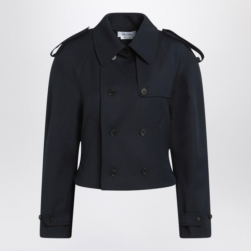 ALEXANDER MCQUEEN Classic Wool Trench Jacket for Women