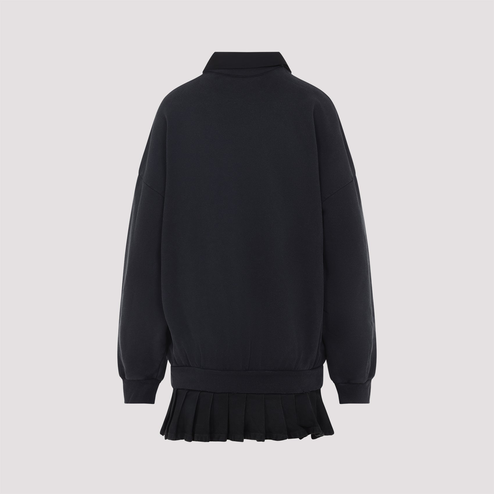 BALENCIAGA Oversized Mini Dress with Pleated Skirt - Size 01 US