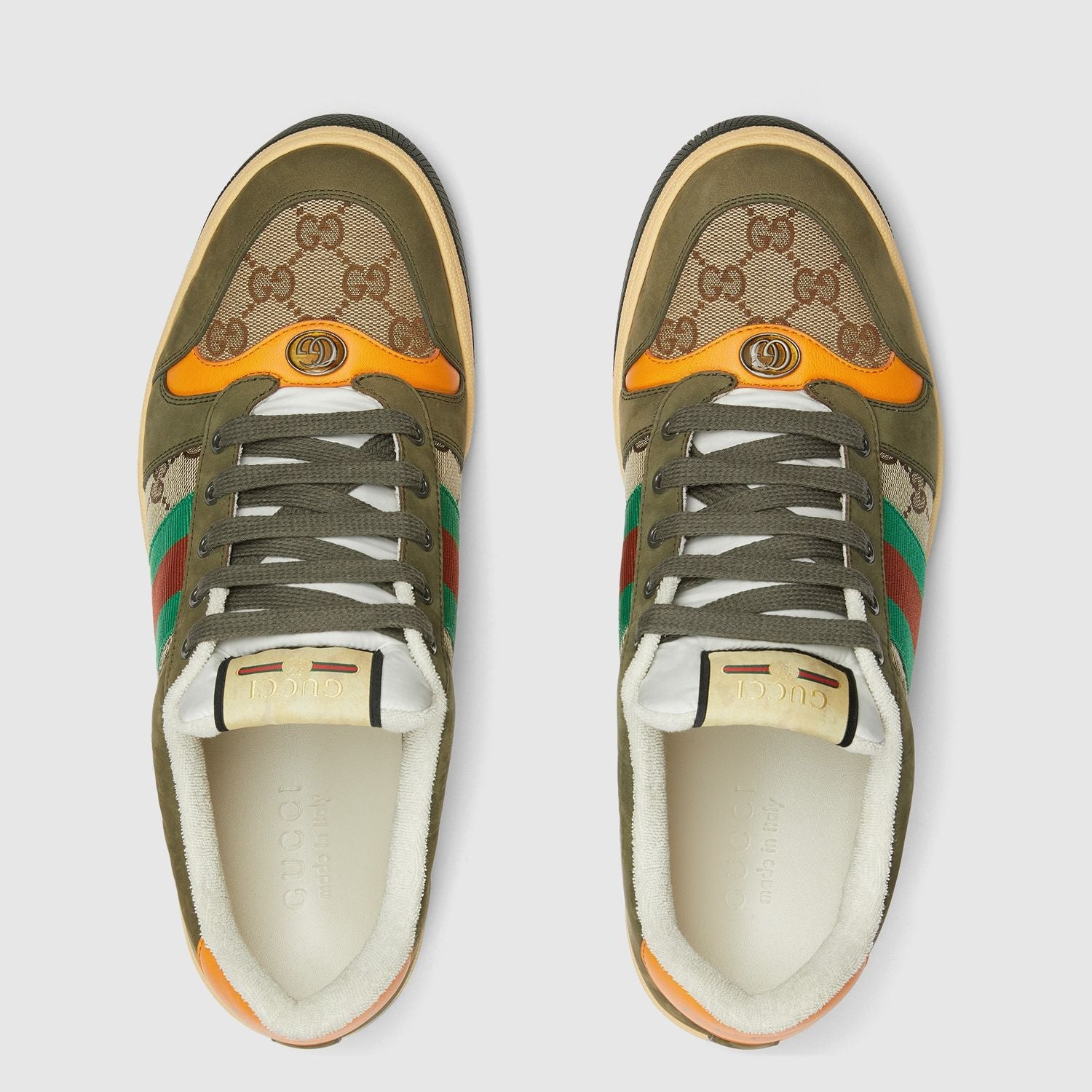 GUCCI Sneaker with Round Toe and Lace-Up Design - UK Size