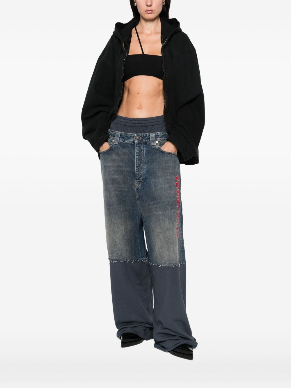 BALENCIAGA Men's Premium Two-Way Zip Hoodie Jacket