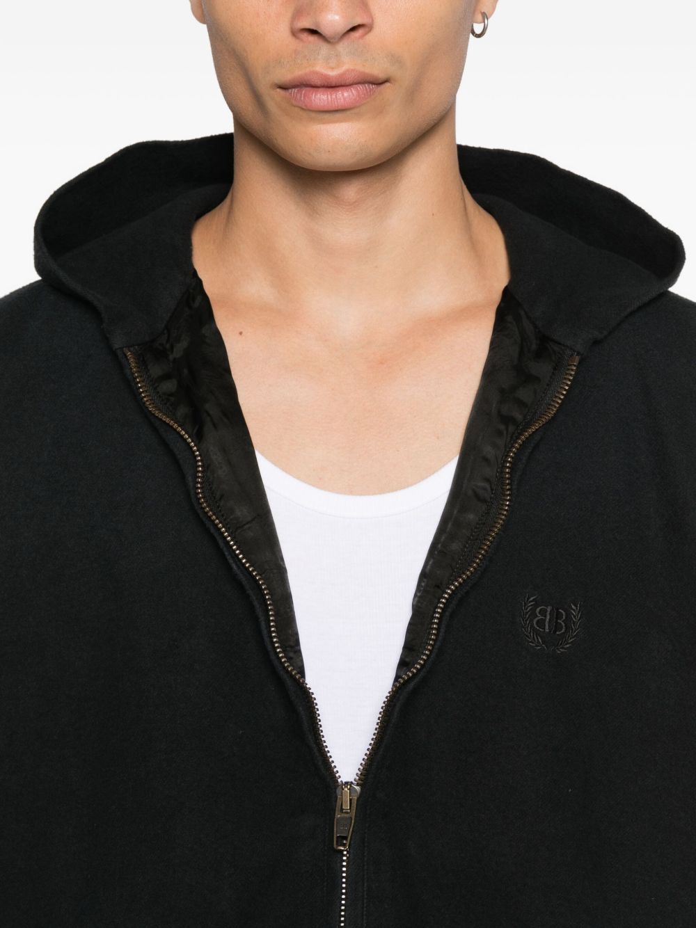 BALENCIAGA Men's Premium Two-Way Zip Hoodie Jacket