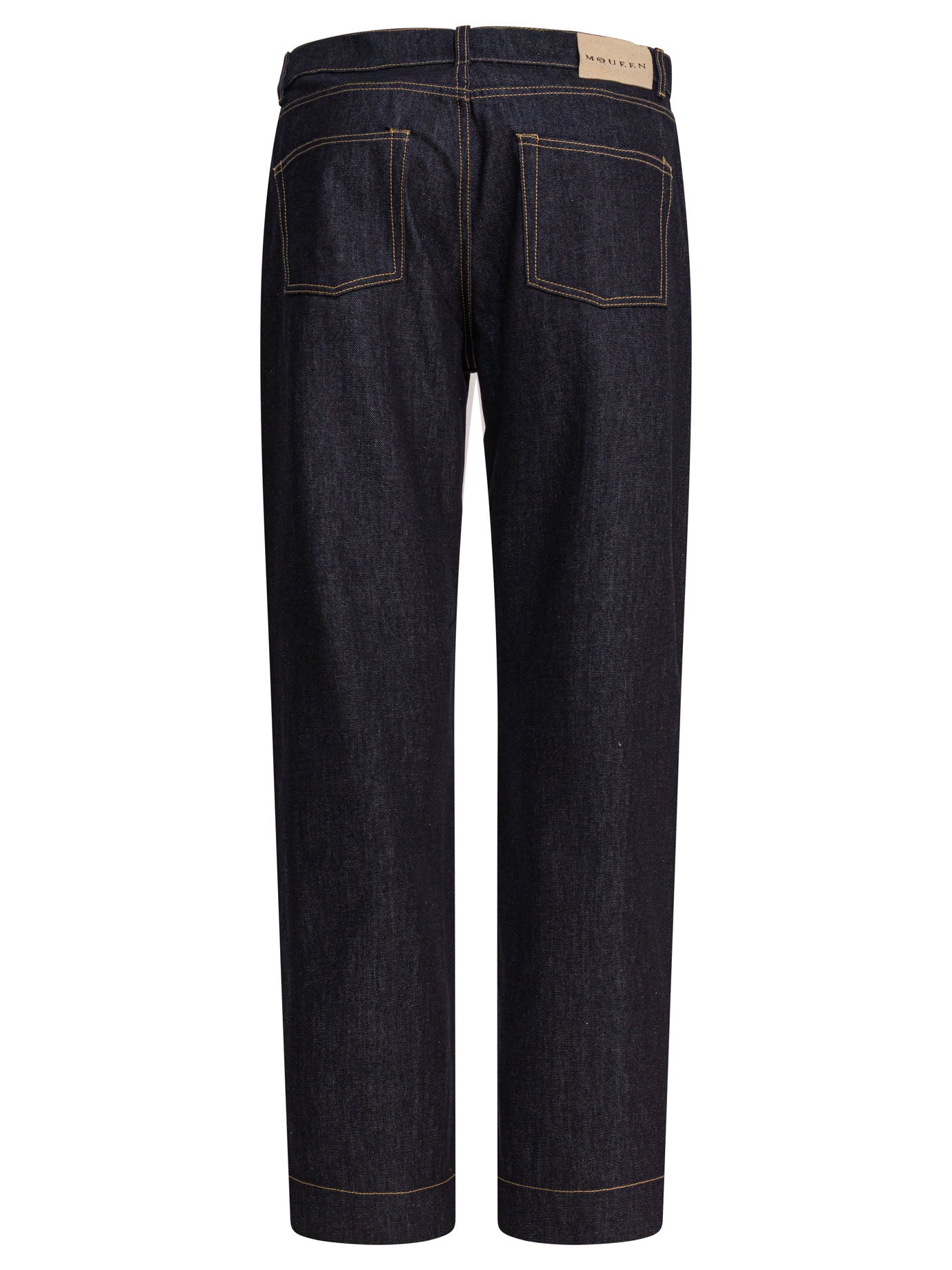 ALEXANDER MCQUEEN Wide Leg Denim Jeans in Indigo for Men - FW25 Collection