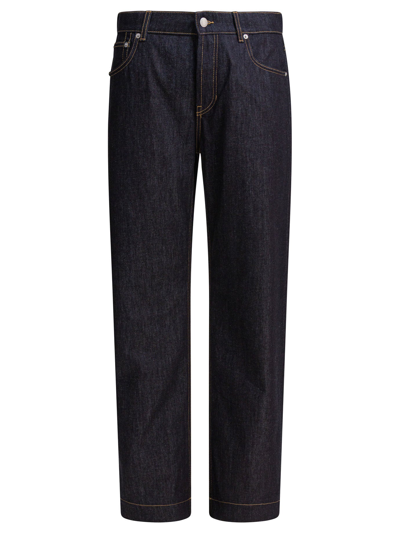 ALEXANDER MCQUEEN Wide Leg Denim Jeans in Indigo for Men - FW25 Collection