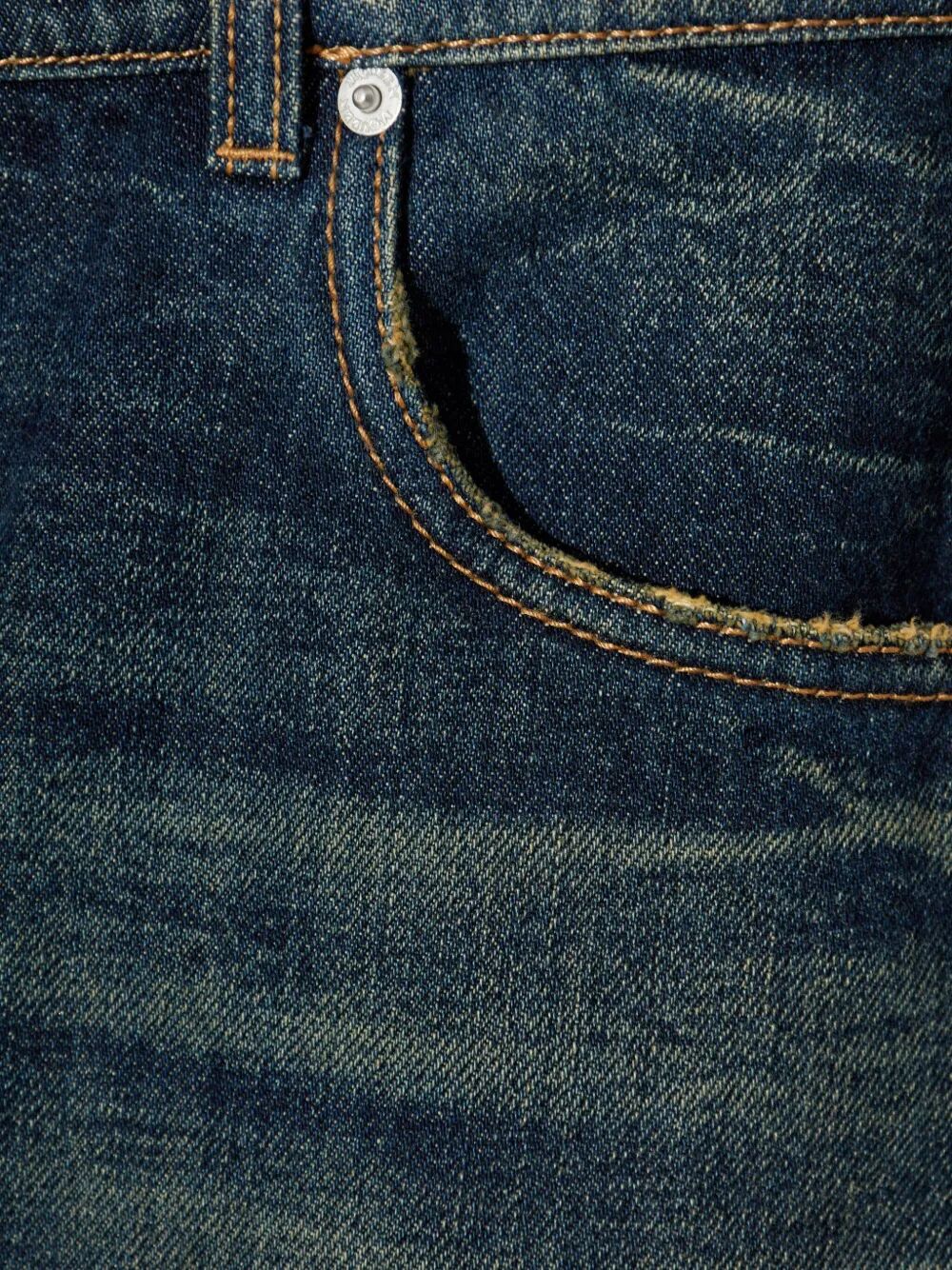 ALEXANDER MCQUEEN Wide Leg Faded Jeans