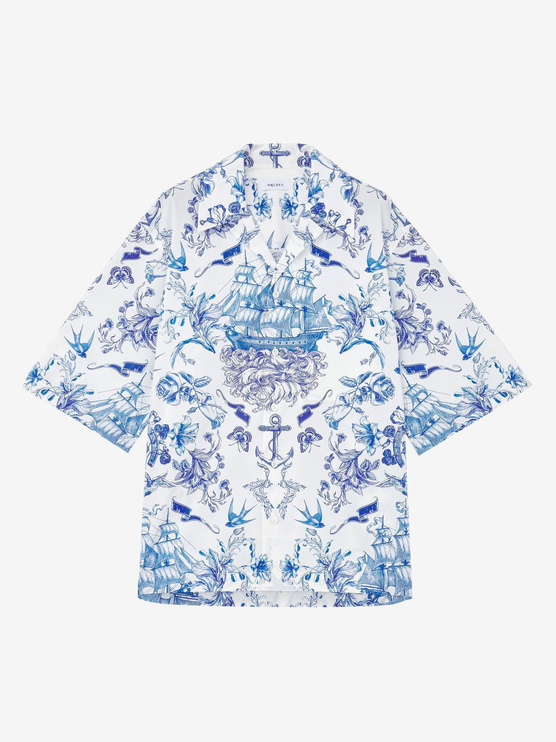 ALEXANDER MCQUEEN Boxy Hawaiian Shirt for Men - FW25 Collection