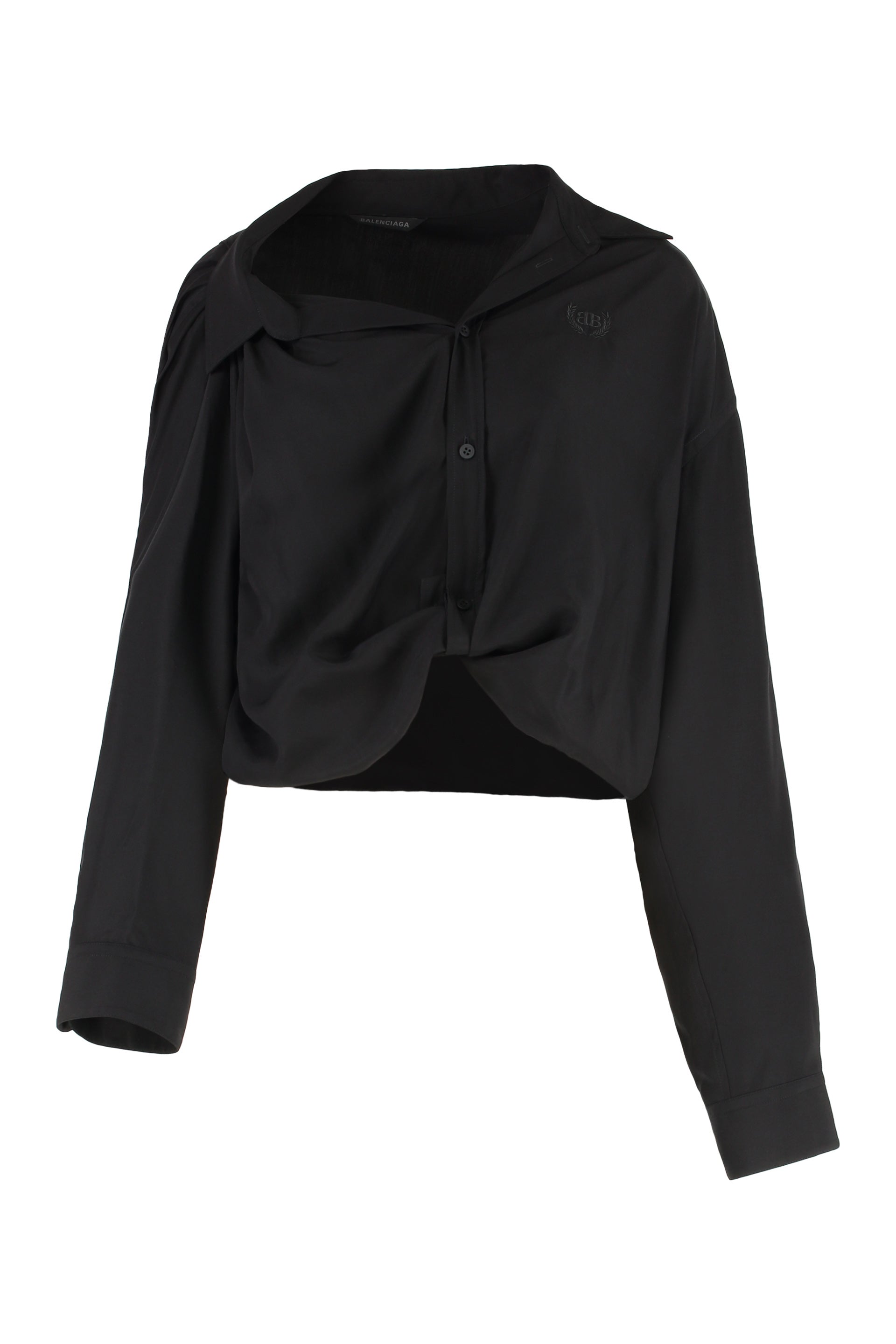 BALENCIAGA One Shoulder Poplin Shirt