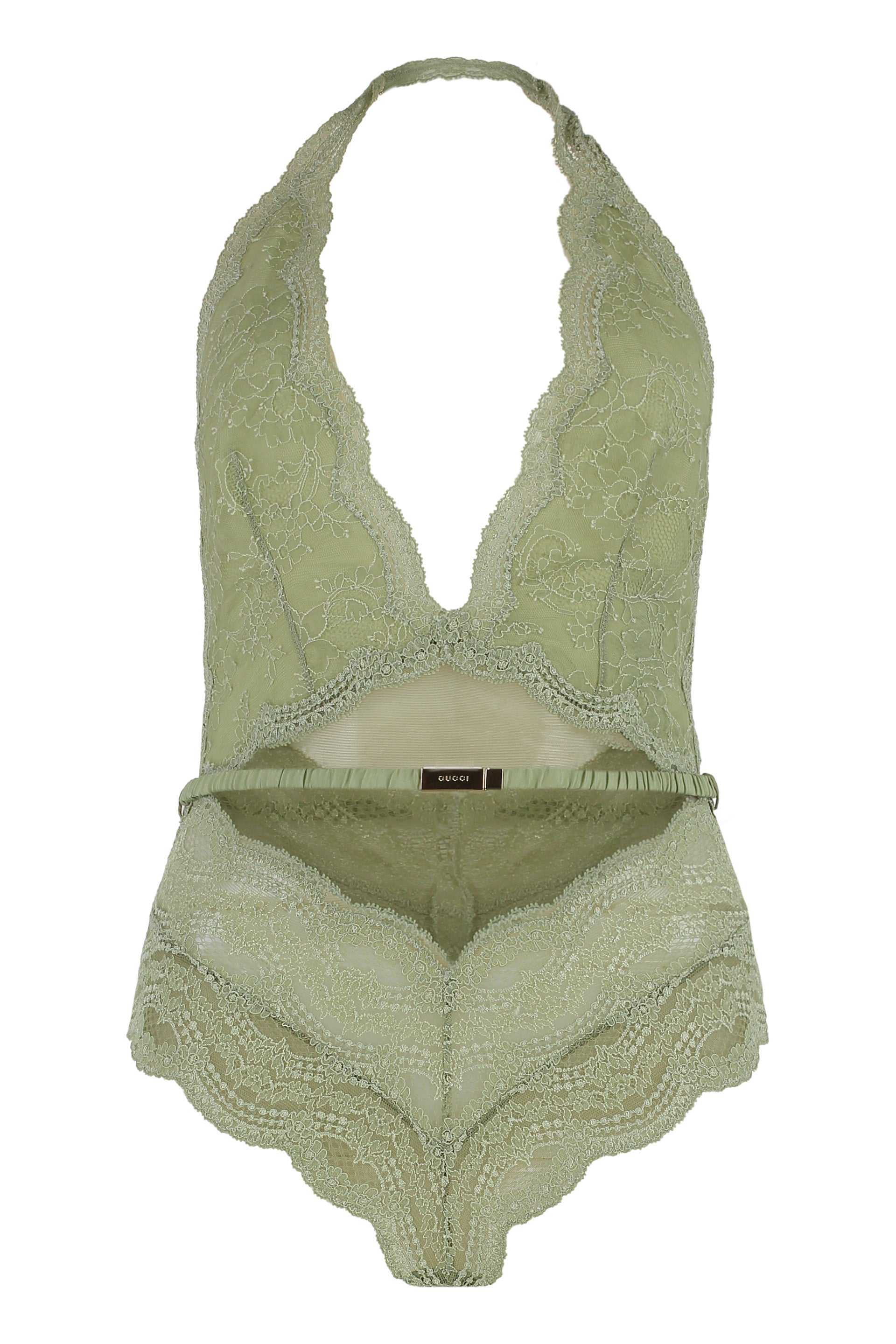 GUCCI Mini Floral Lace Body with Deep V-Neckline