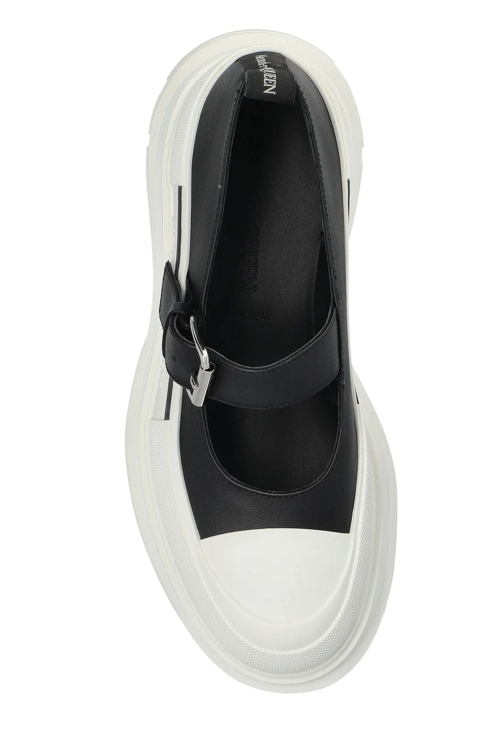 ALEXANDER MCQUEEN Women’s Two-Tone Leather and Rubber Ballerinas