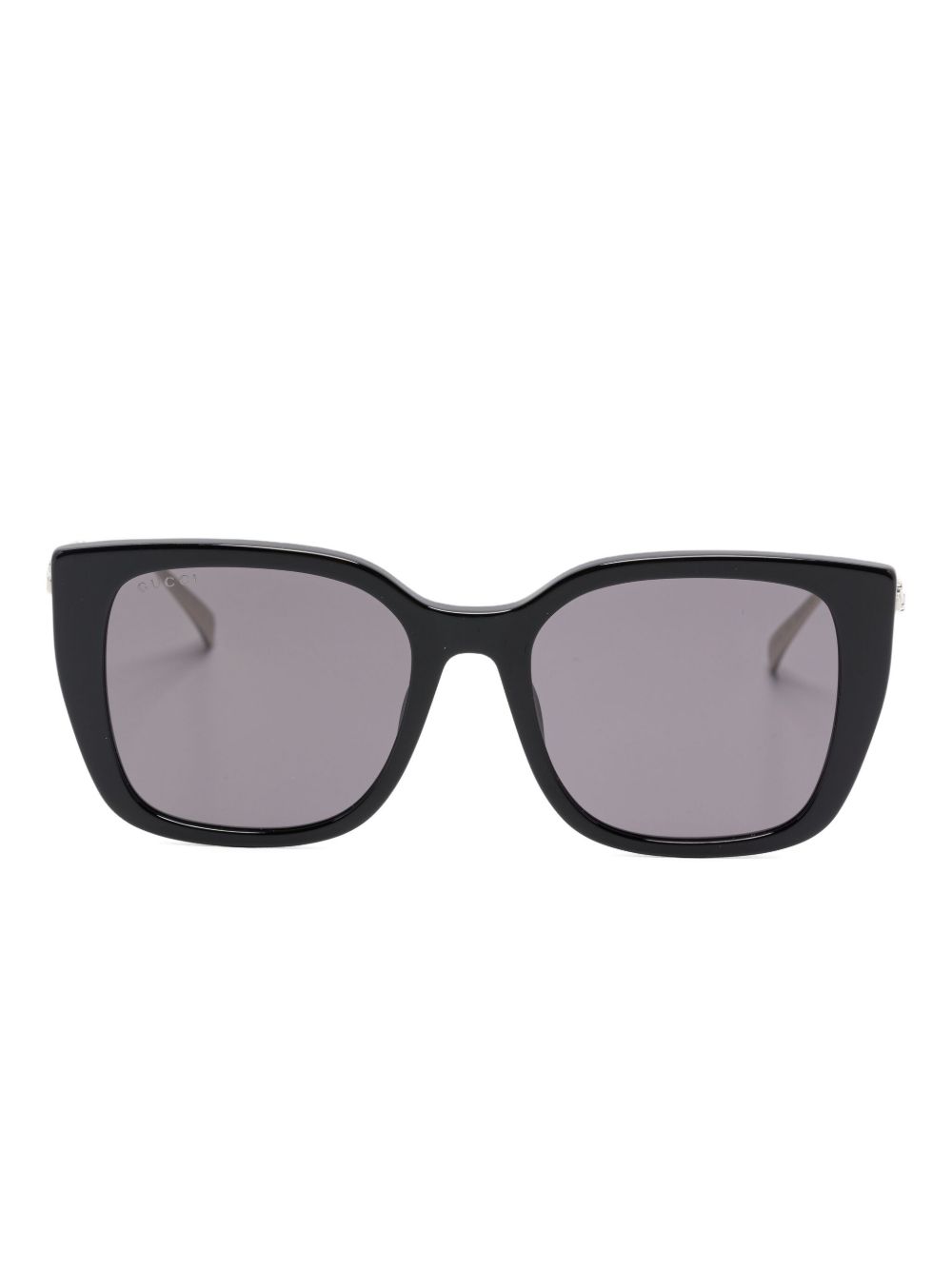 GUCCI Stylish Rectangle Frame Sunglasses with Crystal-Embellished Arms