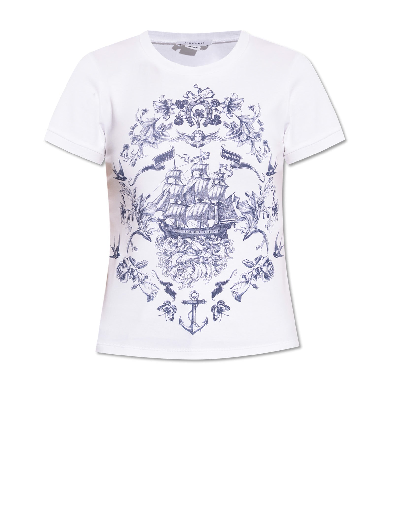 ALEXANDER MCQUEEN Stylish T-Shirt with Eye-Catching Chest Print