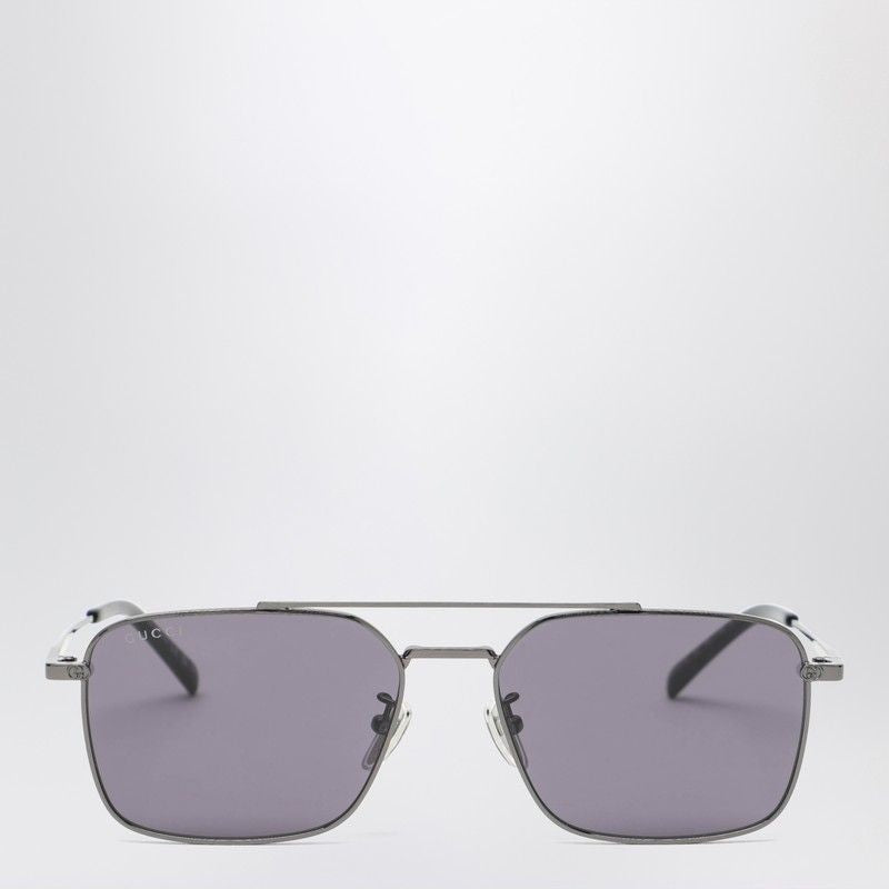 GUCCI Ruthenium Metal Sunglasses for Men