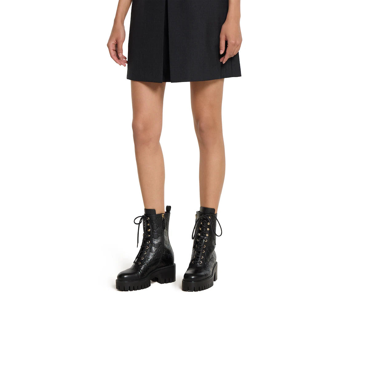 GUCCI Ankle Boot with GG - 35MM Front, 60MM Back