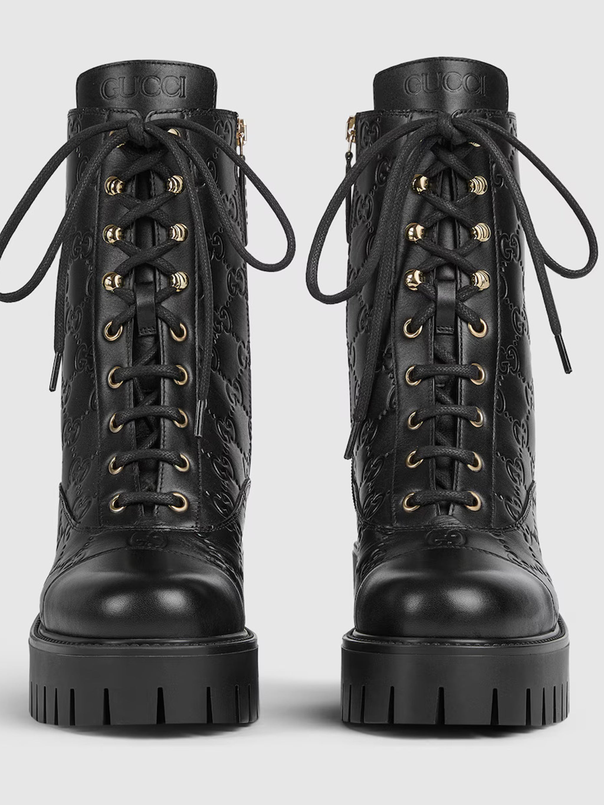 GUCCI Ankle Boot with GG - 35MM Front, 60MM Back