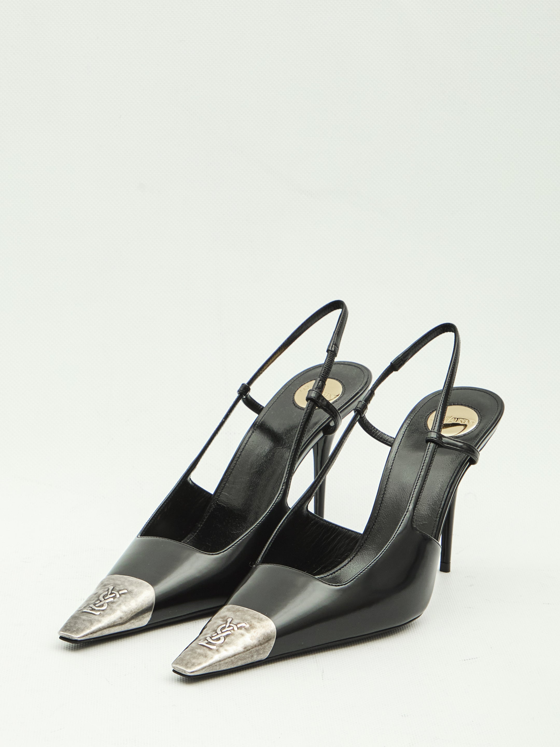 SAINT LAURENT Jeanne Leather Pumps with Stiletto Heel