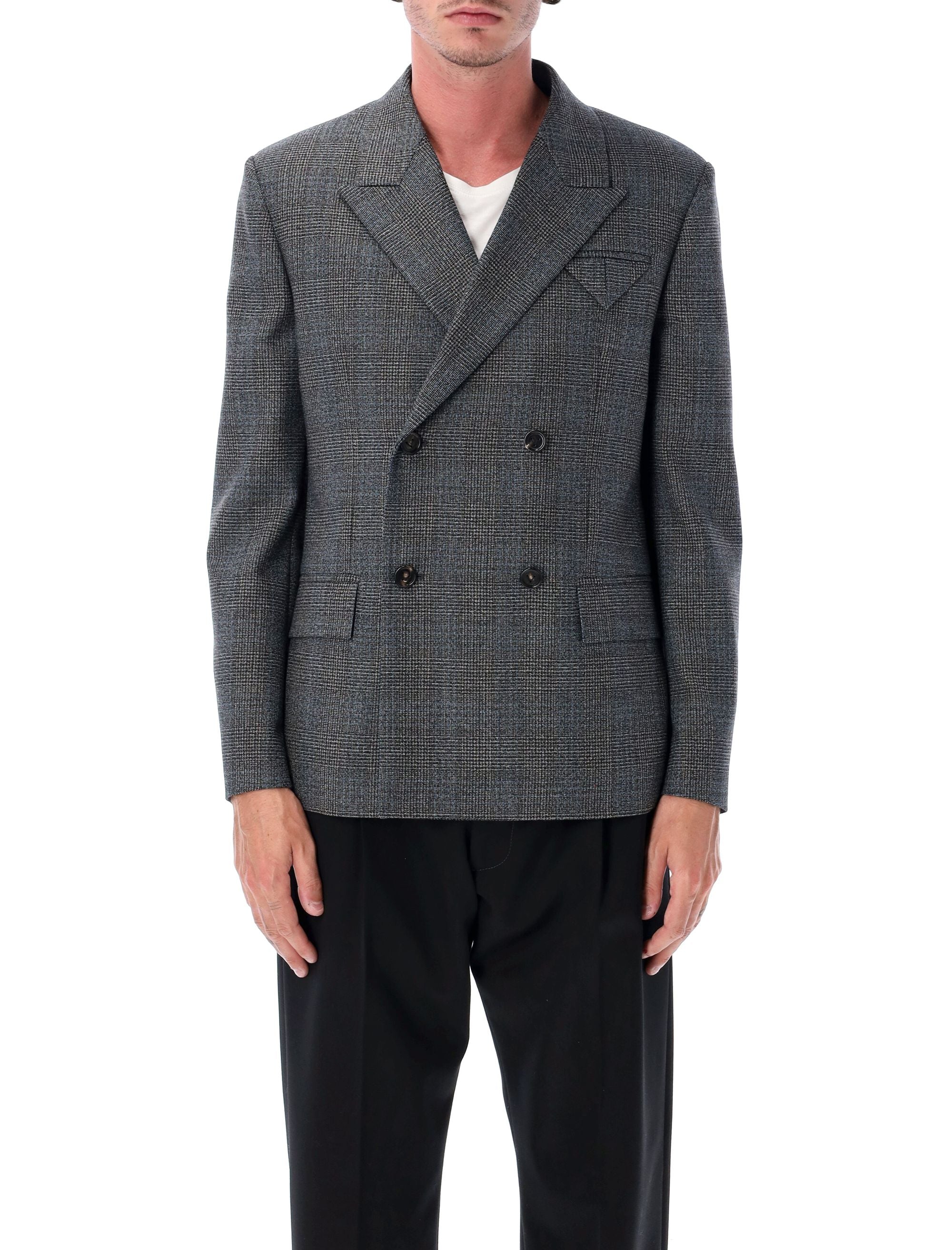 BOTTEGA VENETA Double-Breasted Wool Jacket - Size 48