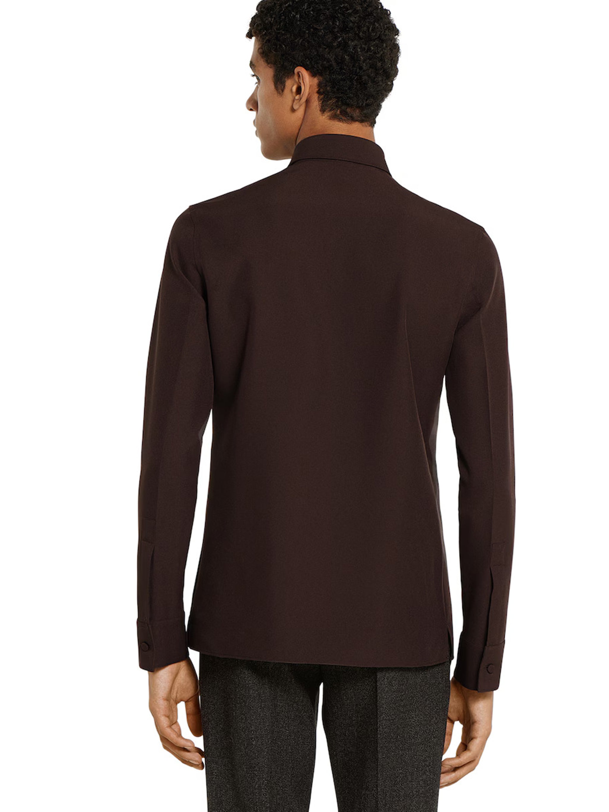 GUCCI Men's Polyester Twill Shirt with Clamp - Regular Fit